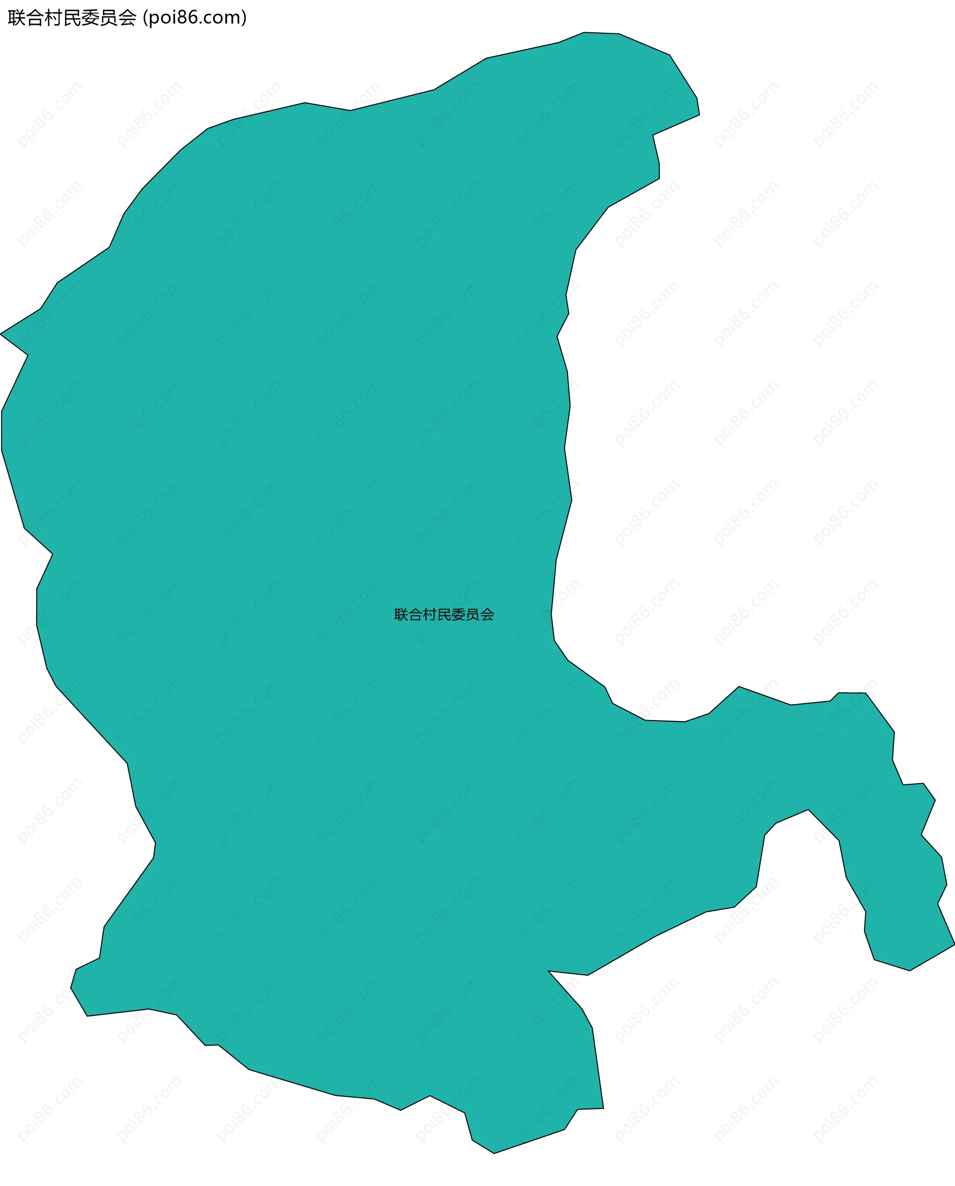 联合村民委员会边界地图