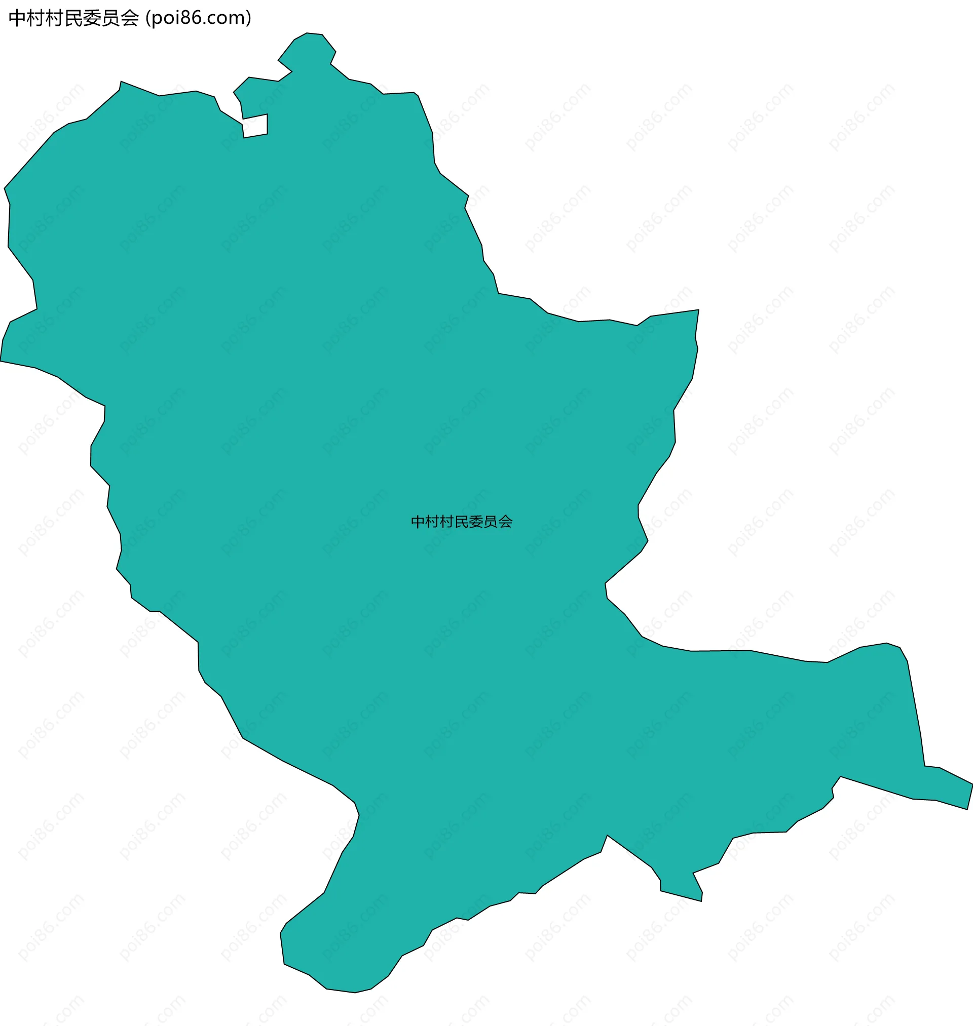 中村村民委员会边界地图