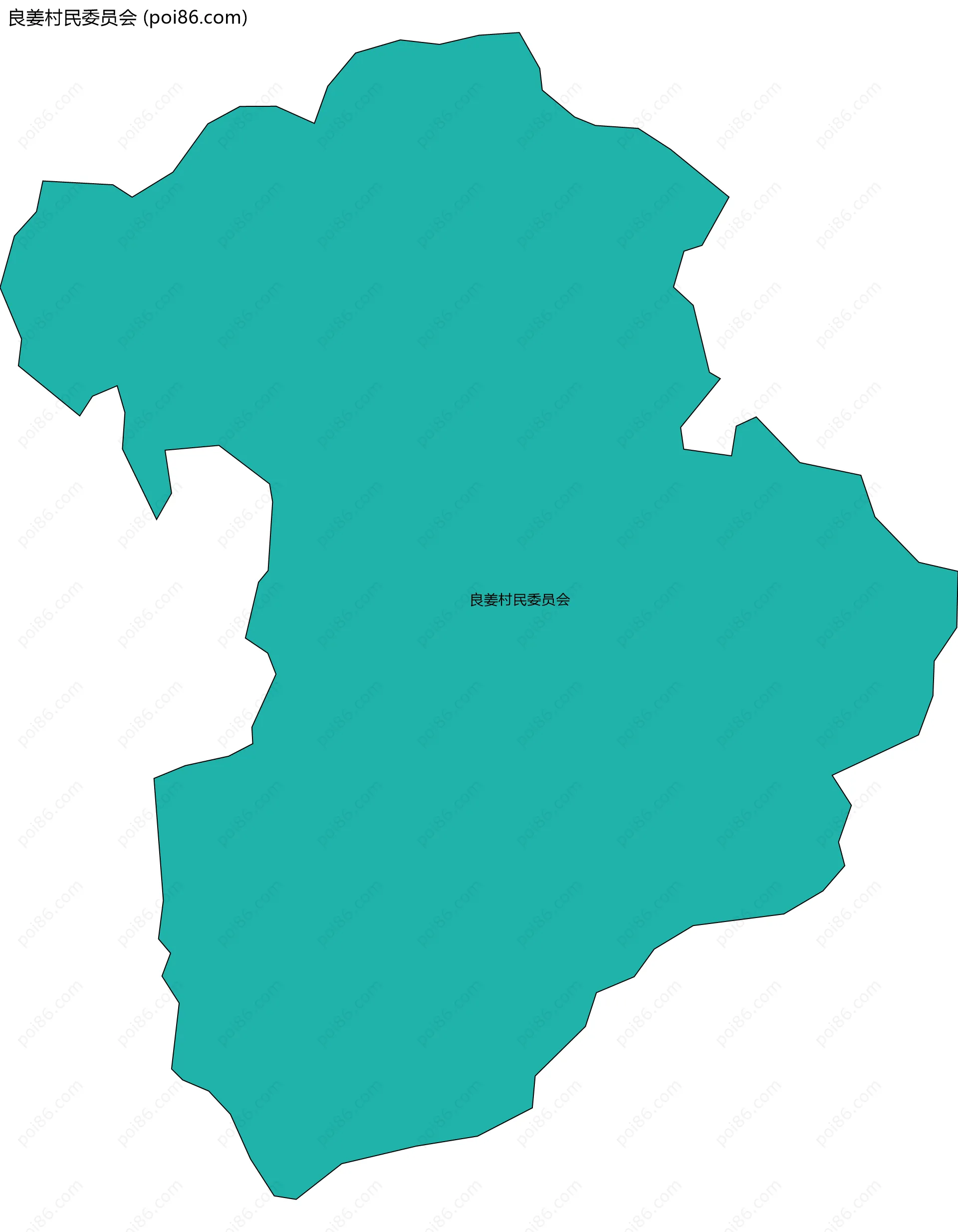 良姜村民委员会边界地图