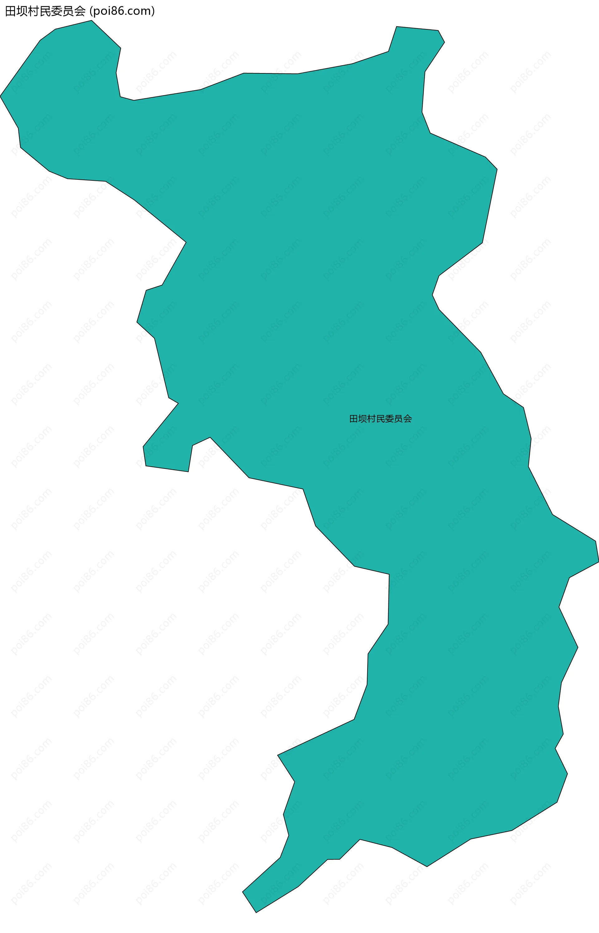 田坝村民委员会边界地图