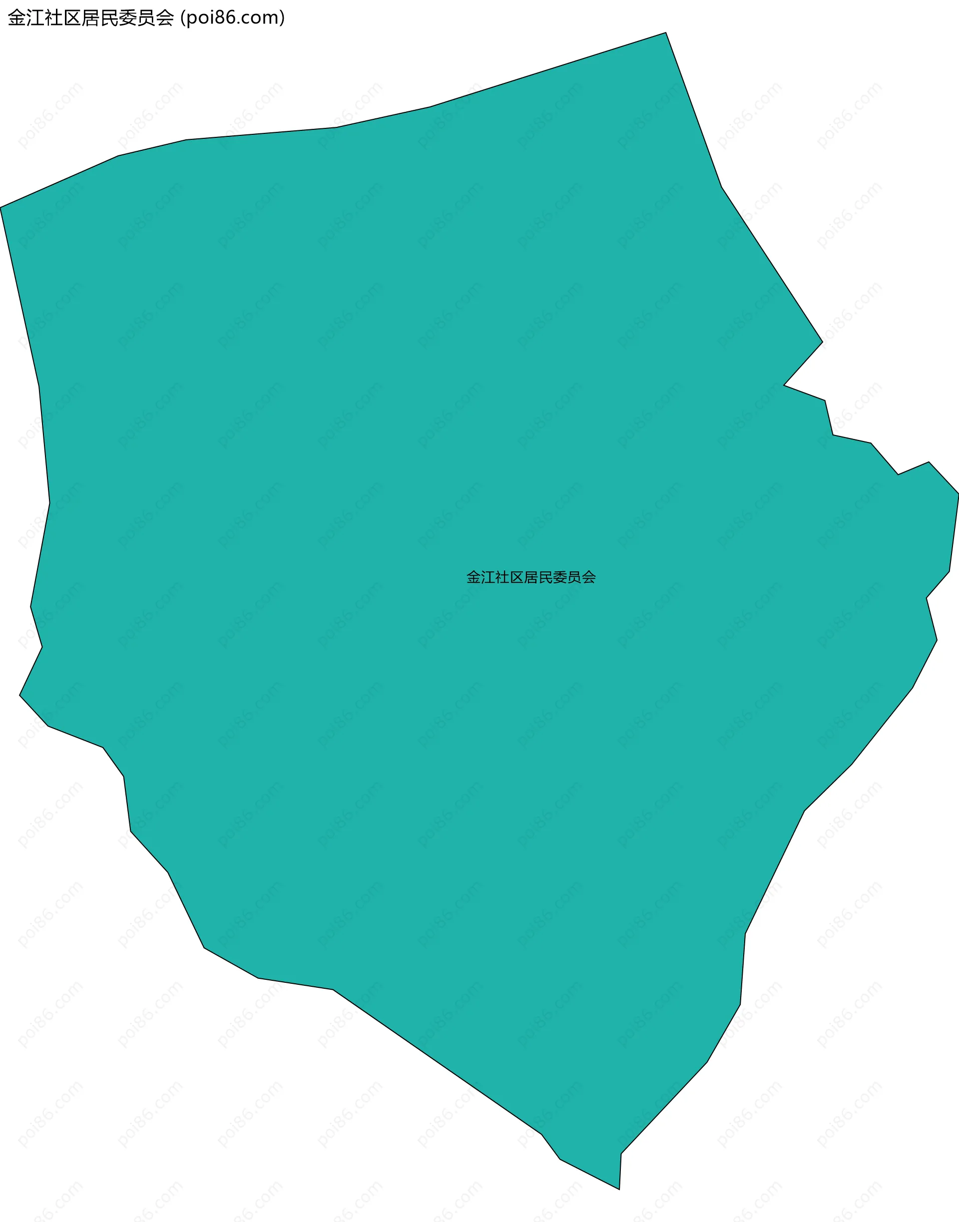 金江社区居民委员会边界地图