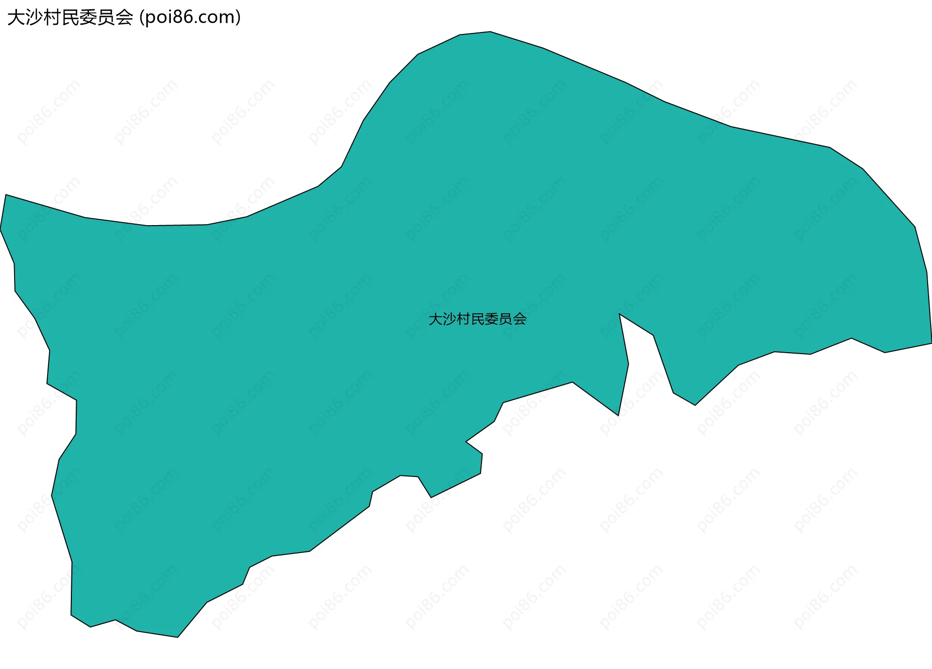 大沙村民委员会边界地图