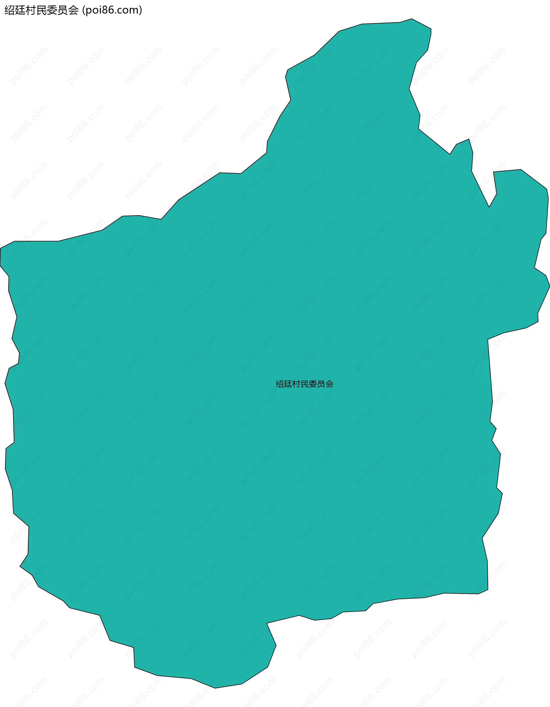 绍廷村民委员会边界地图