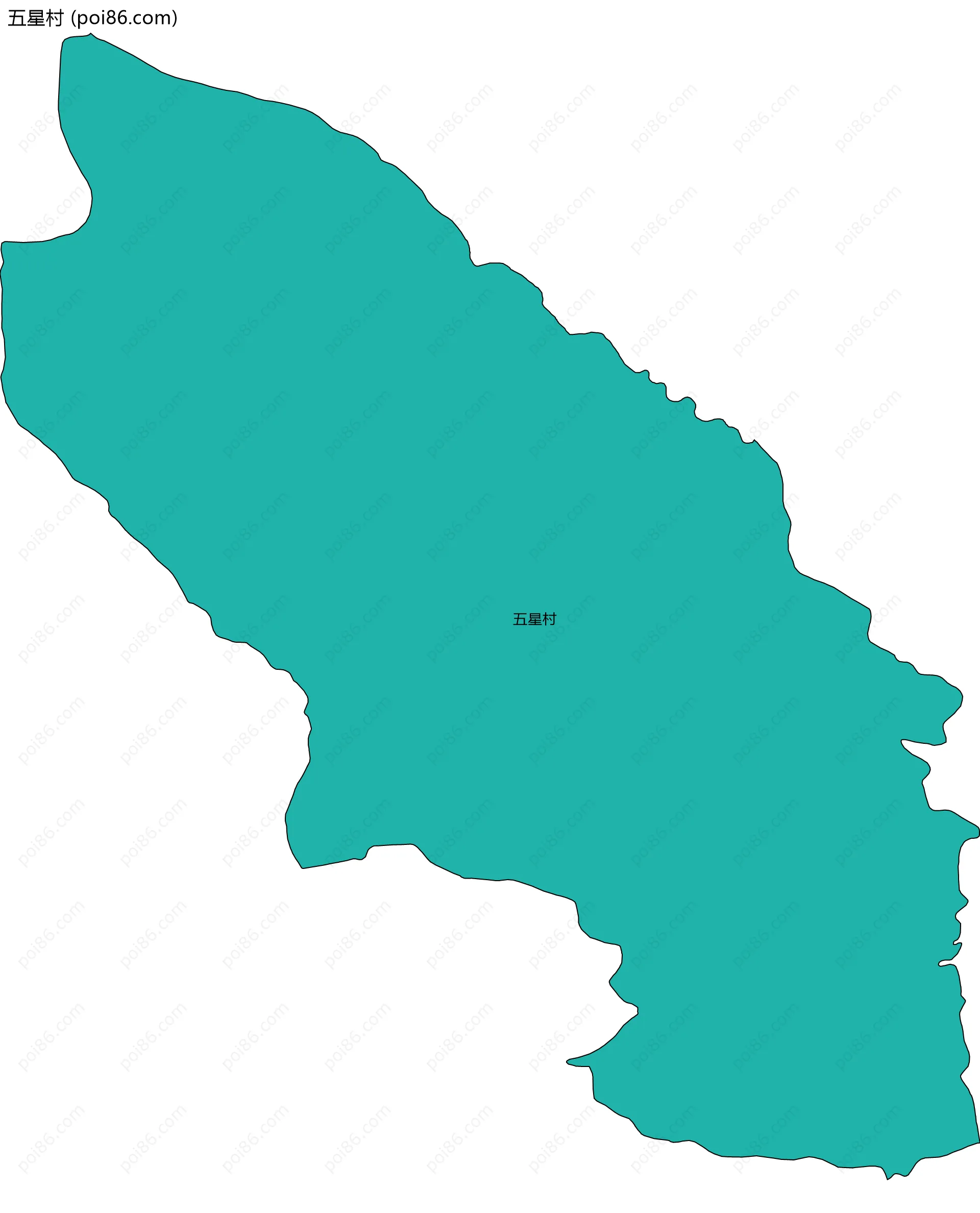 五星村边界地图