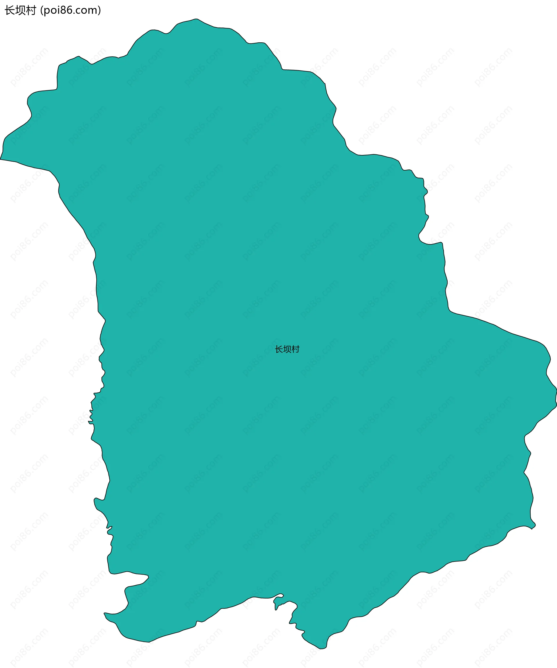长坝村边界地图