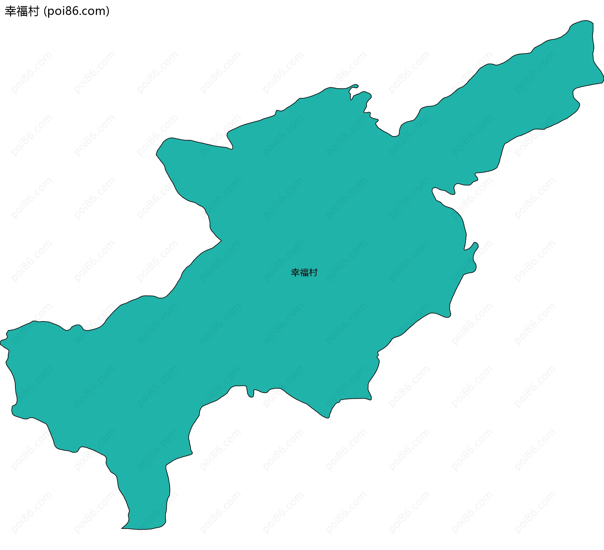幸福村边界地图