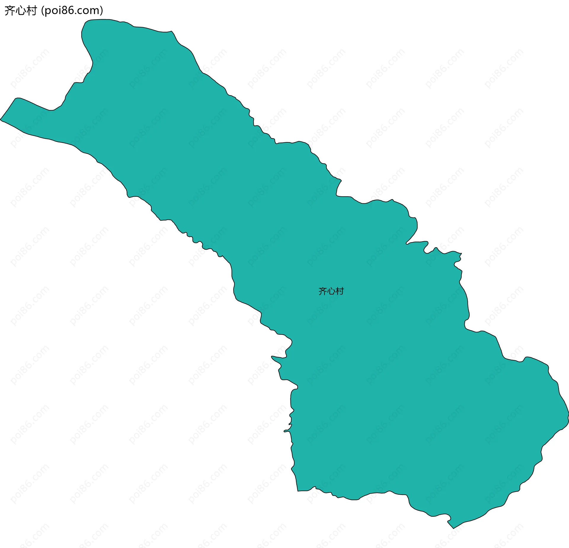齐心村边界地图