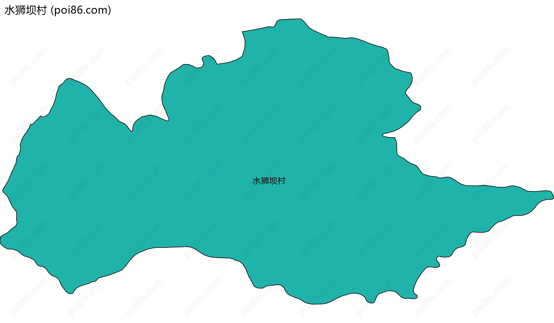 水狮坝村边界地图