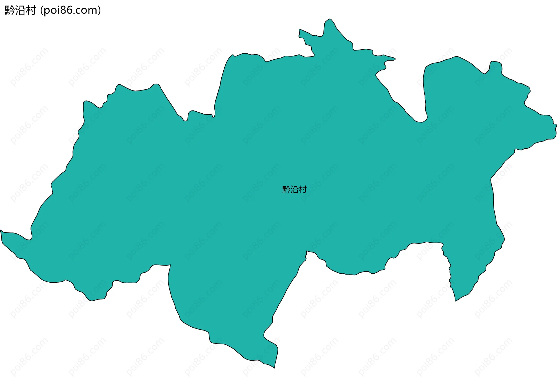 黔沿村边界地图