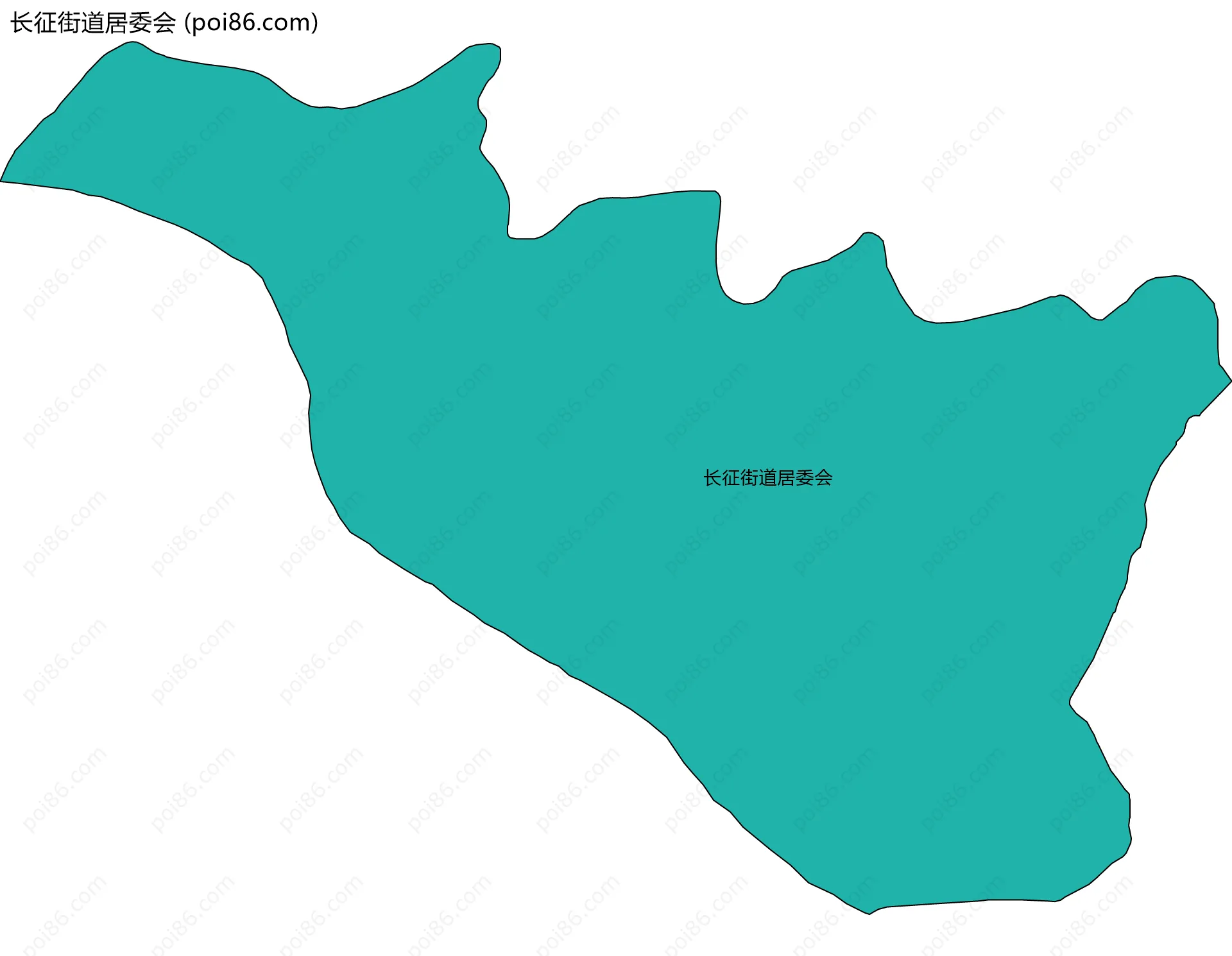长征街道居委会边界地图