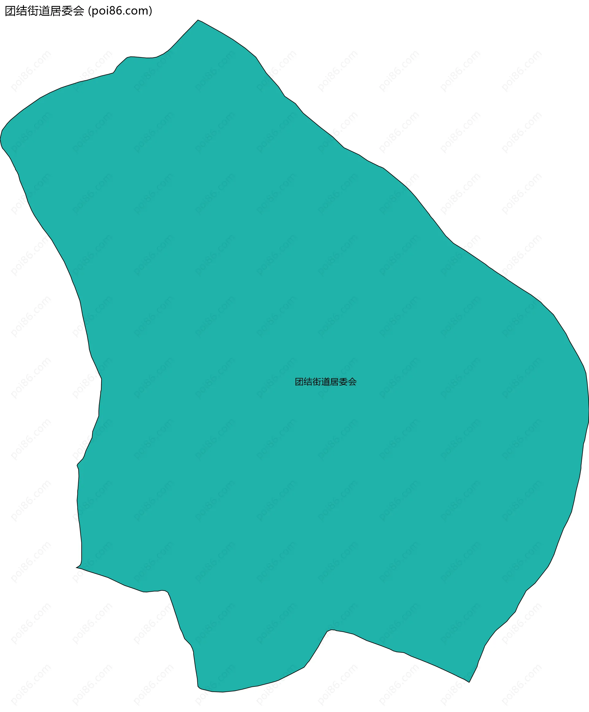 团结街道居委会边界地图