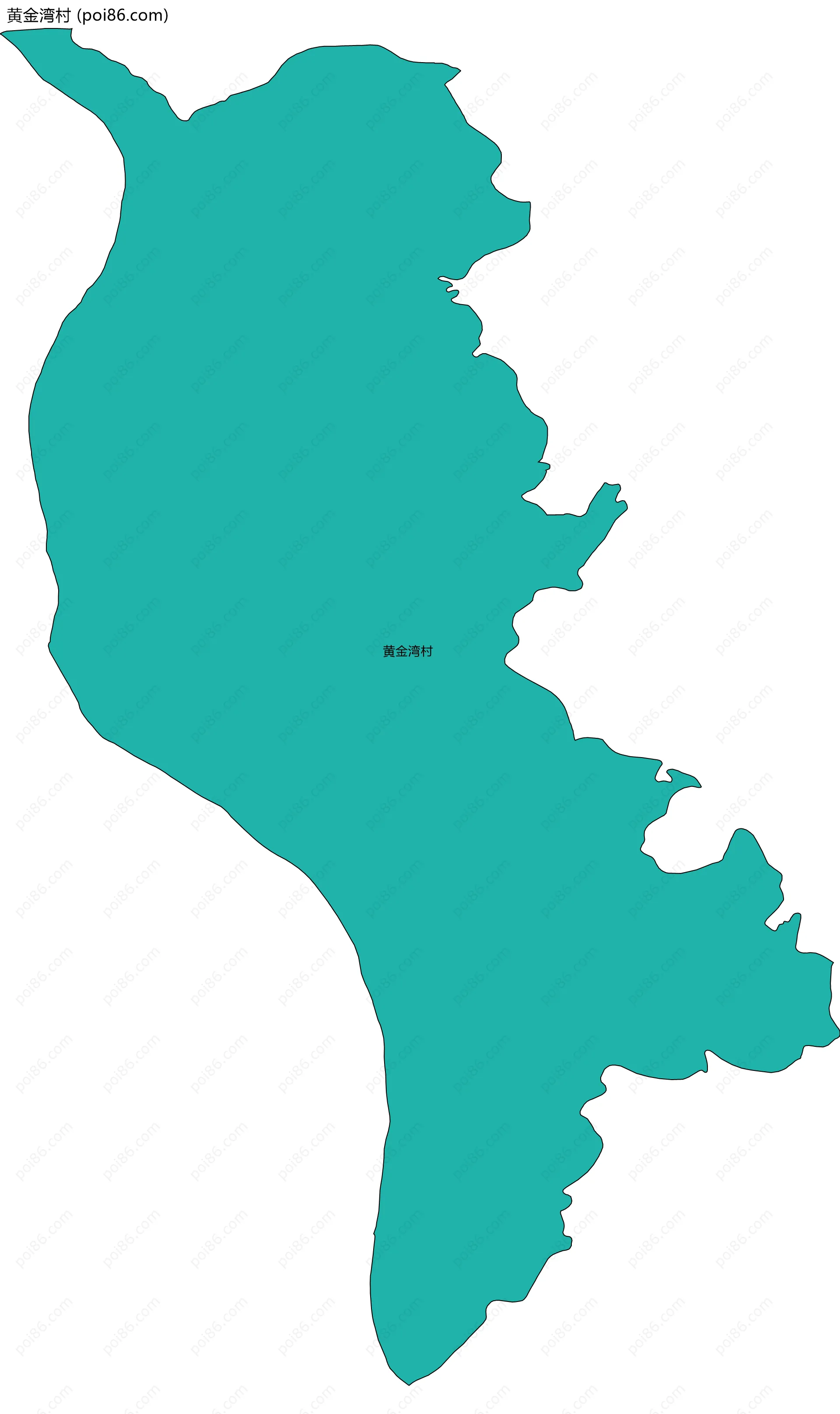 黄金湾村边界地图