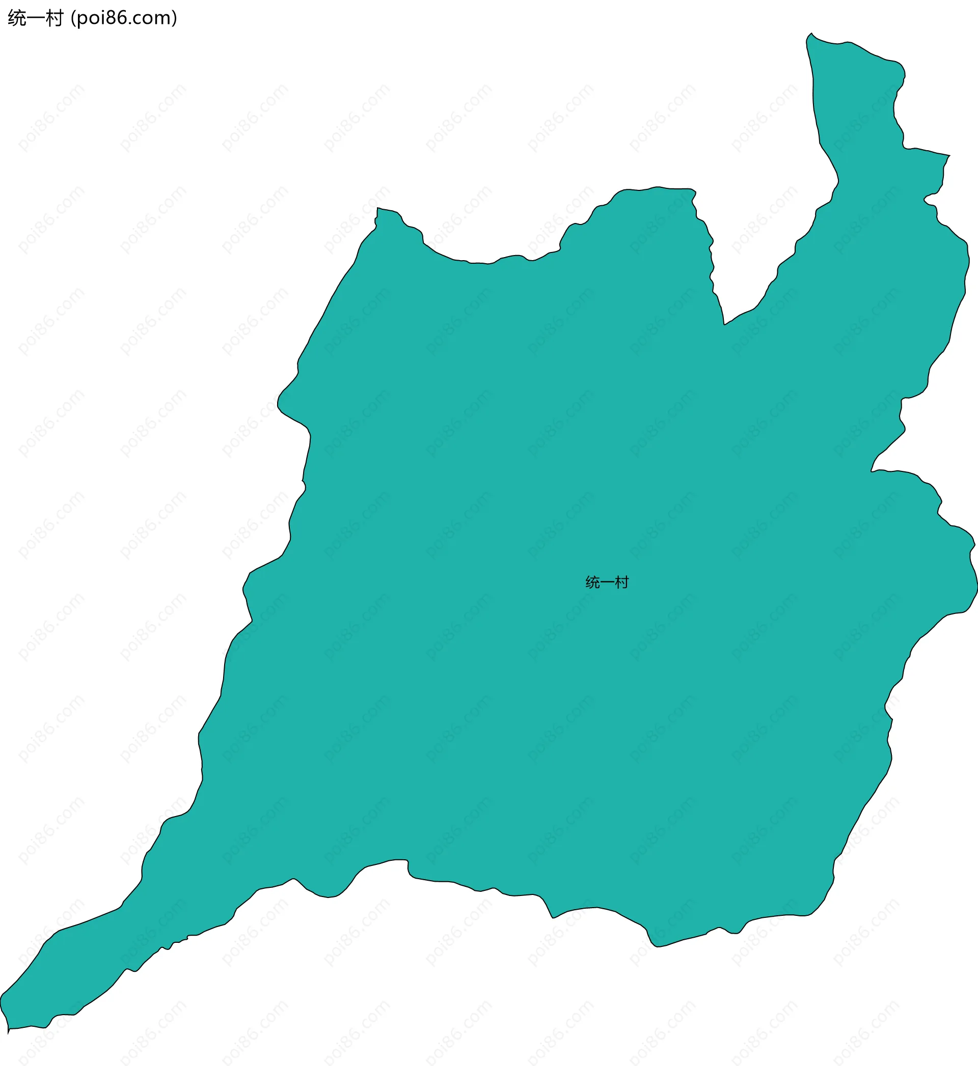 统一村边界地图