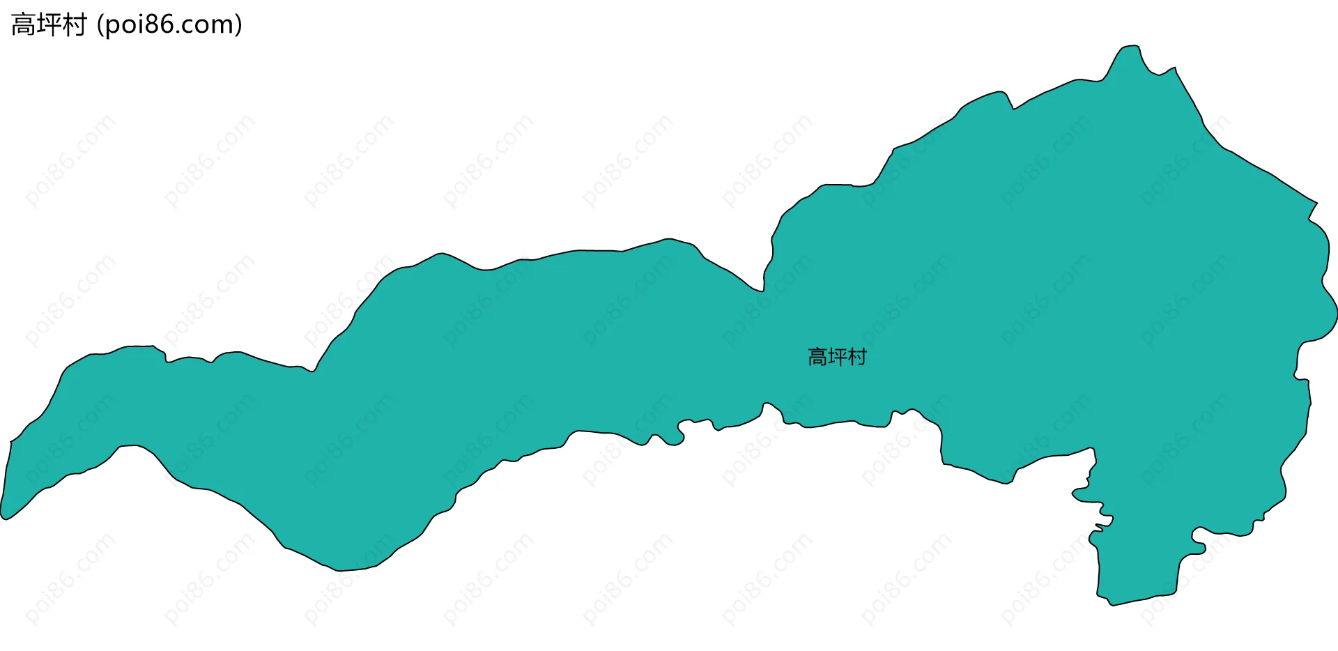 高坪村边界地图