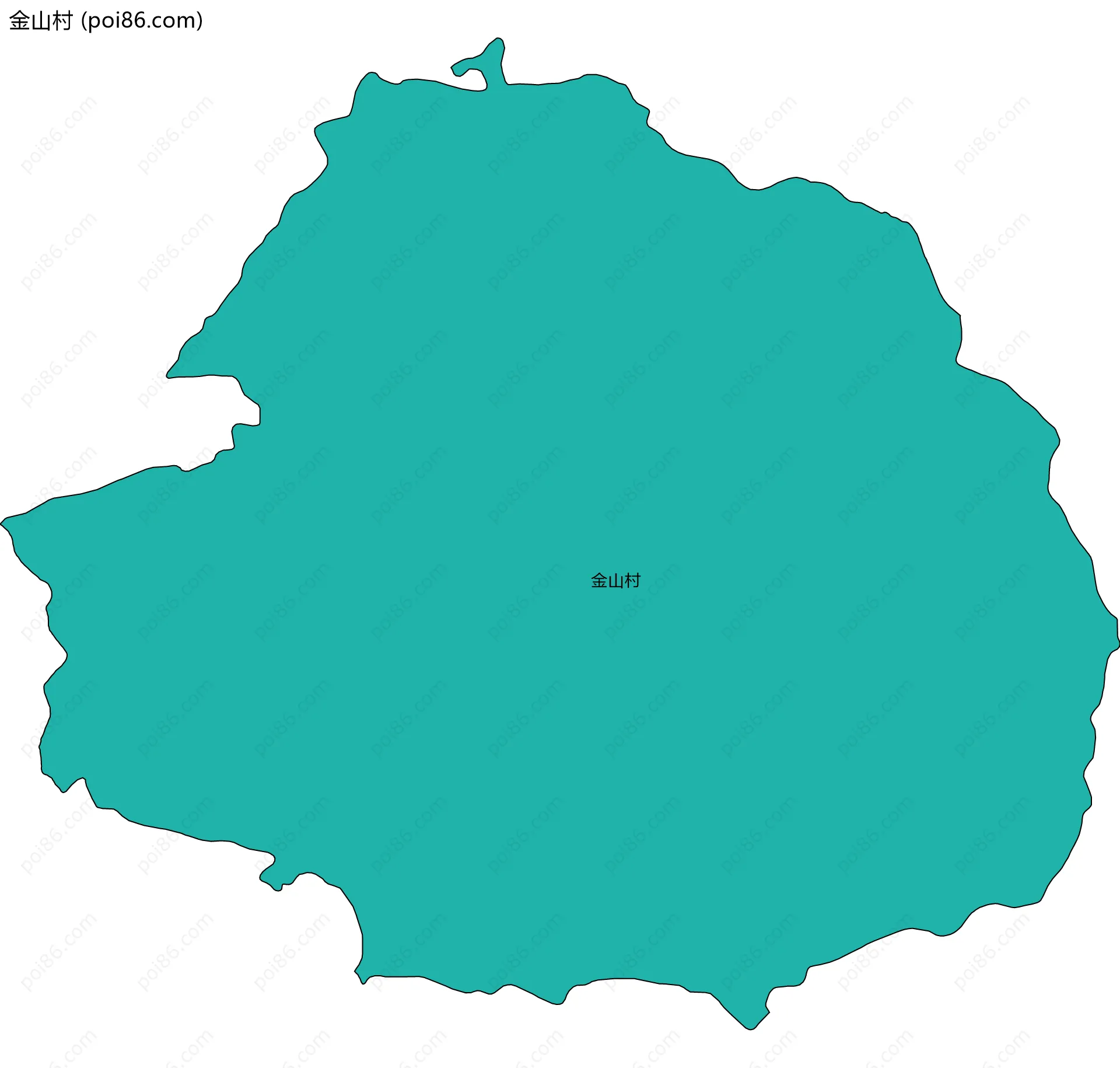 金山村边界地图