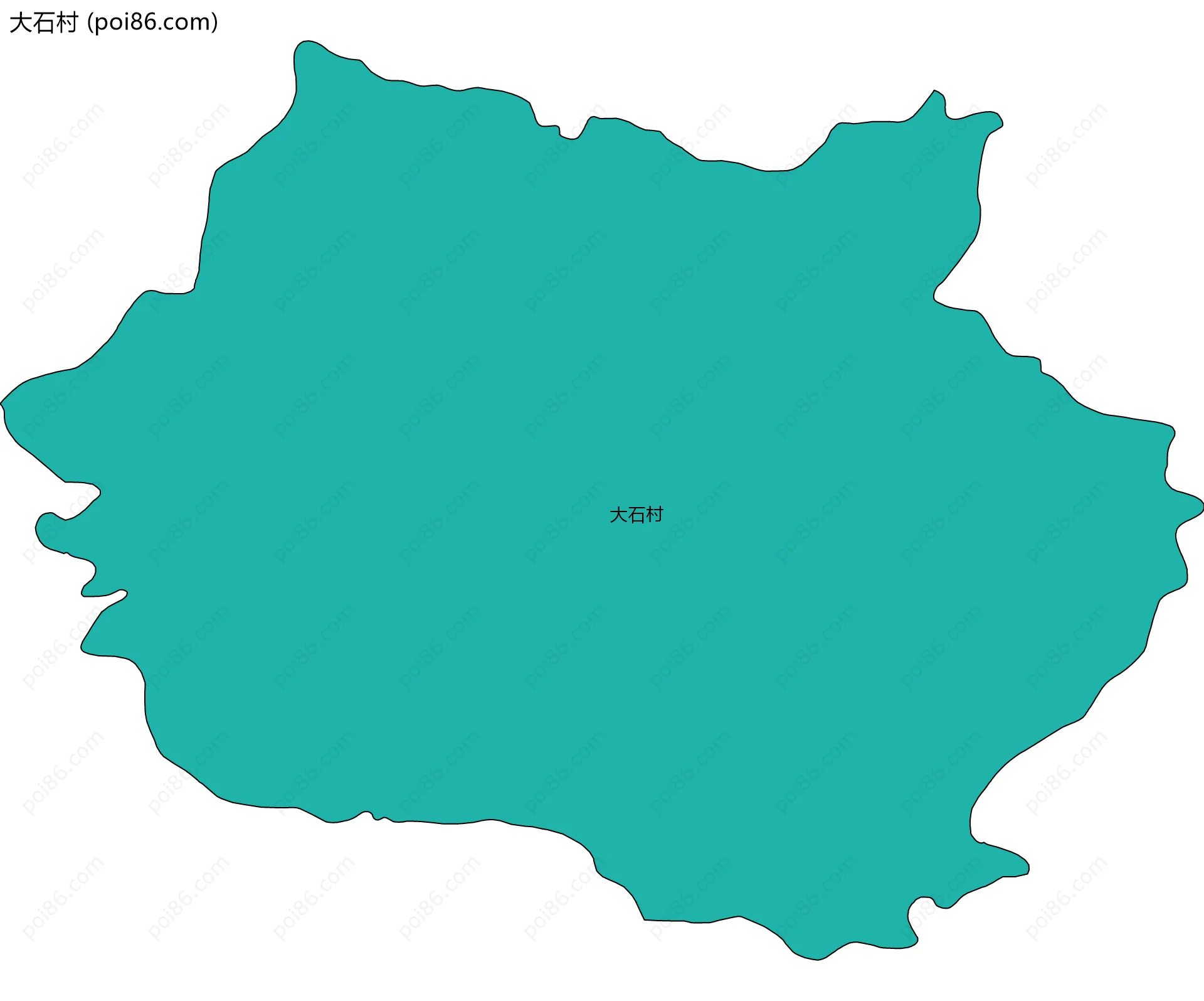 大石村边界地图