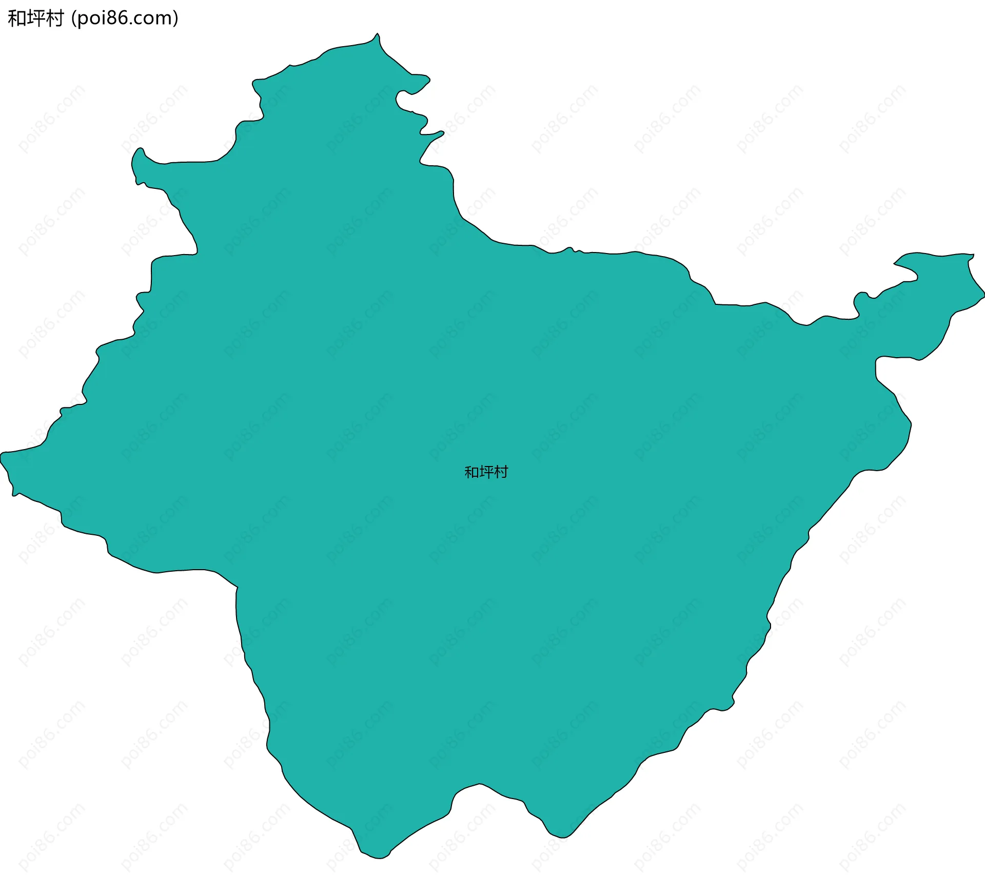 和坪村边界地图