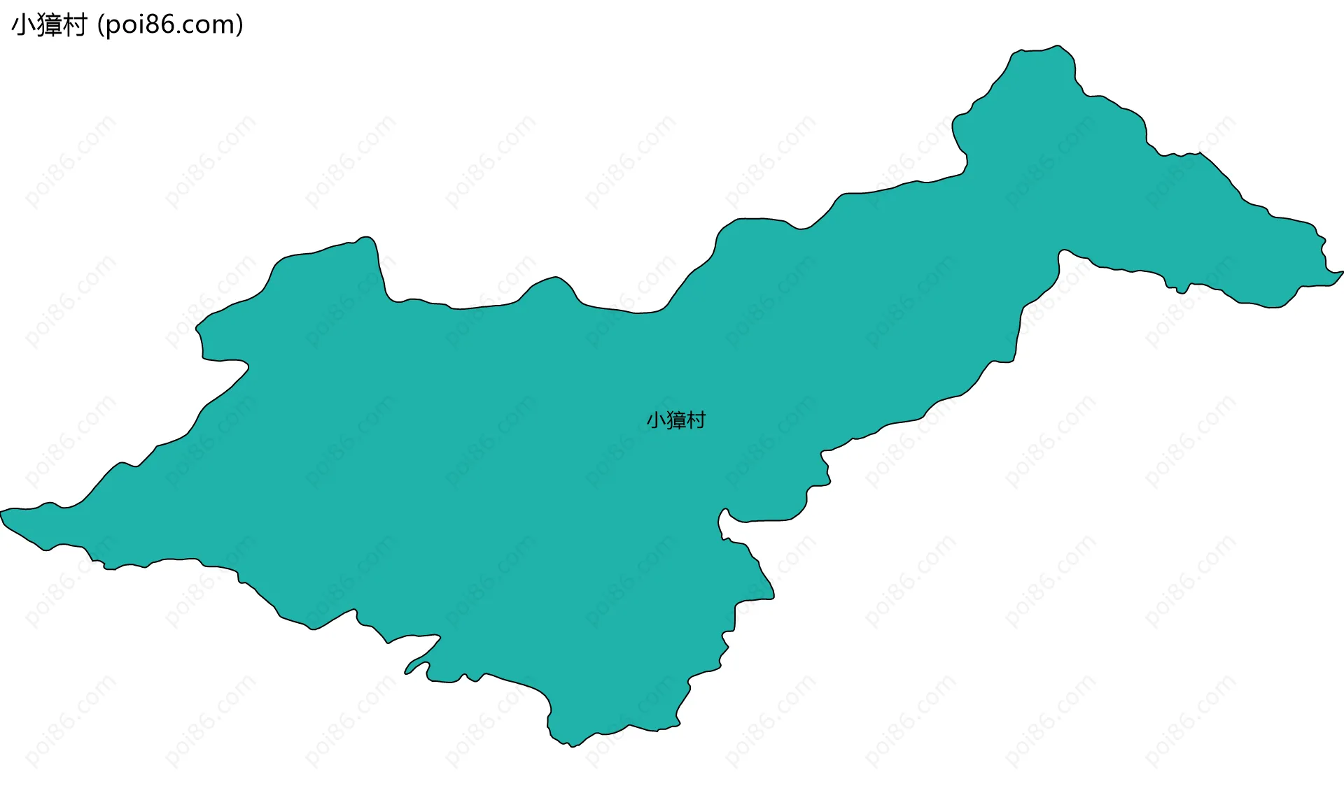 小獐村边界地图