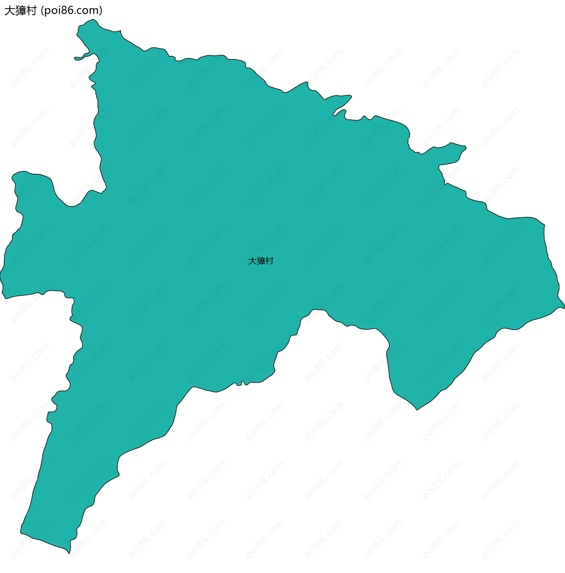 大獐村边界地图