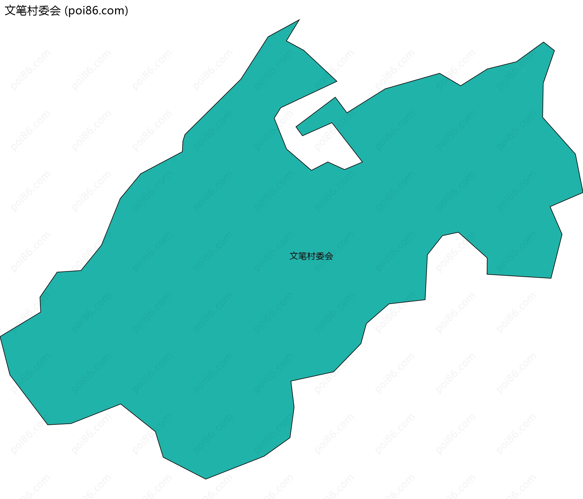 文笔村委会边界地图