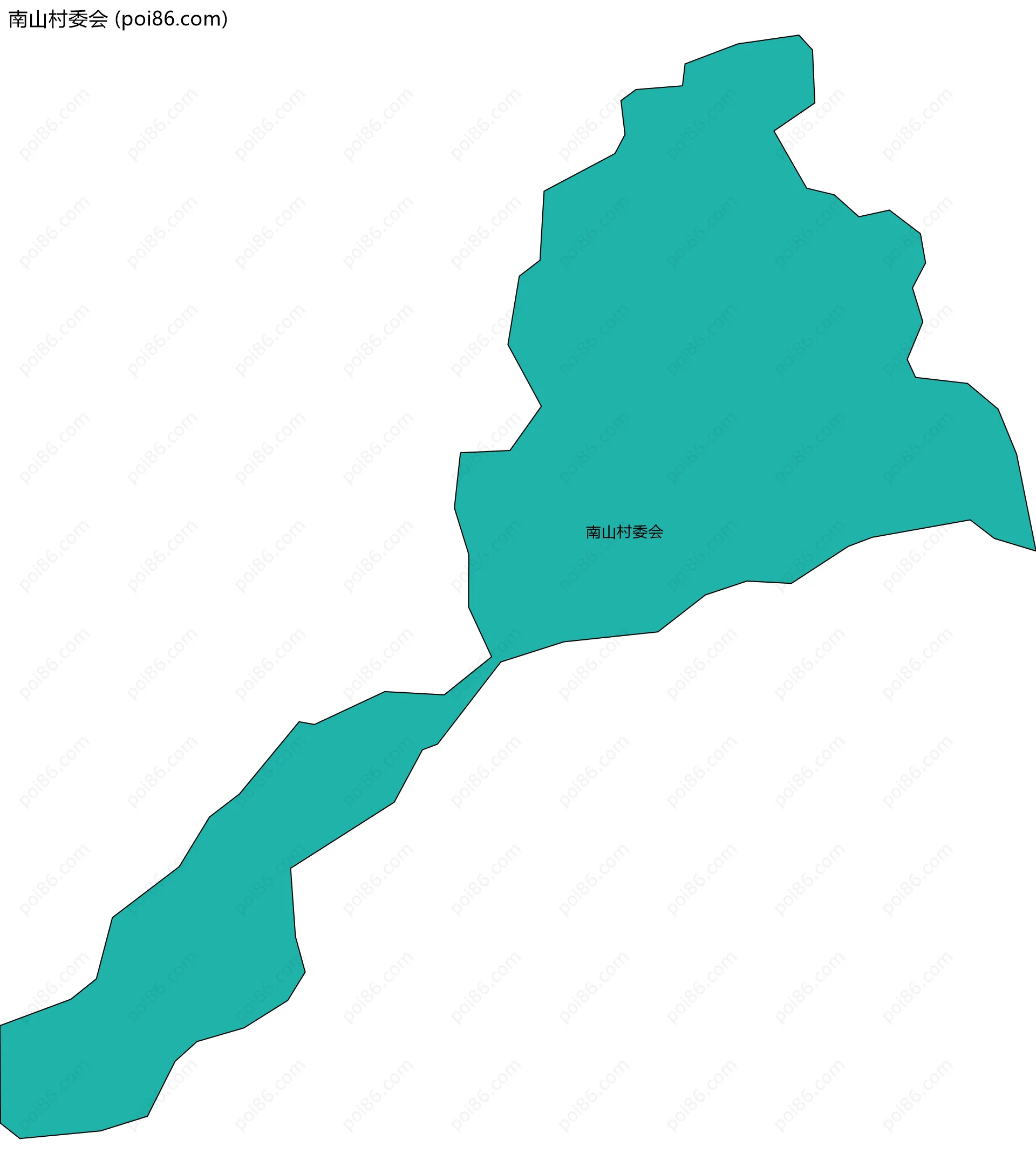 南山村委会边界地图