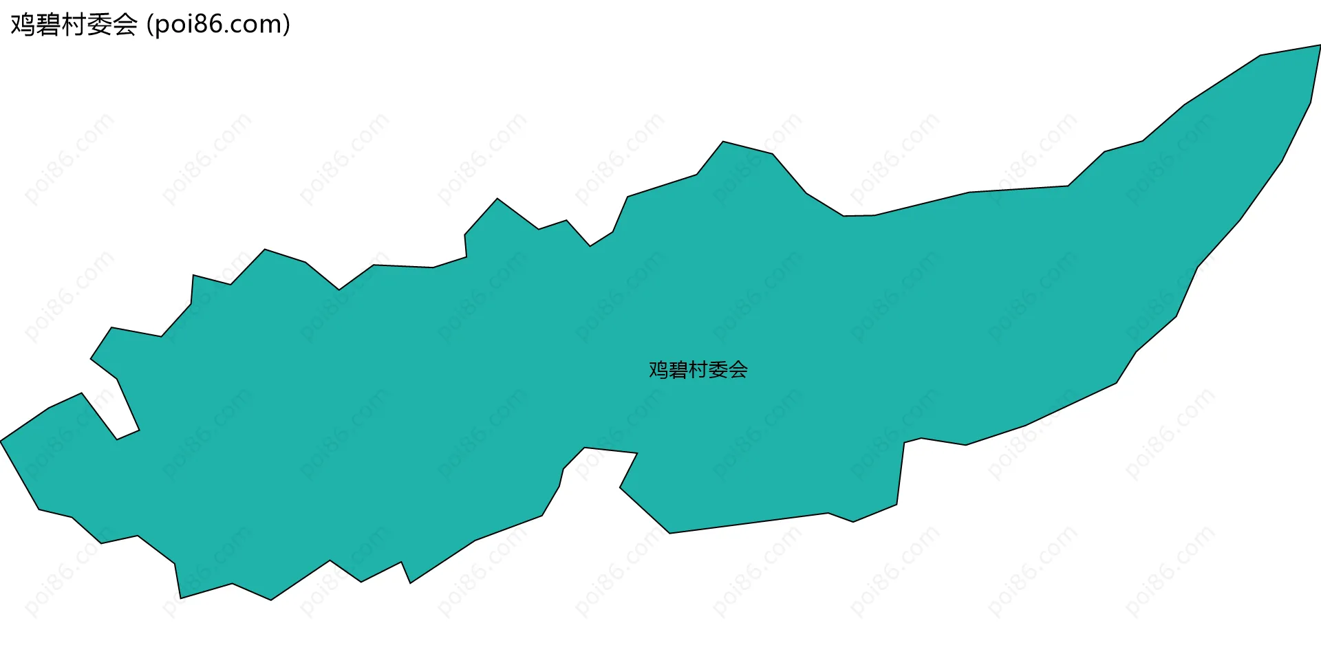 鸡碧村委会边界地图