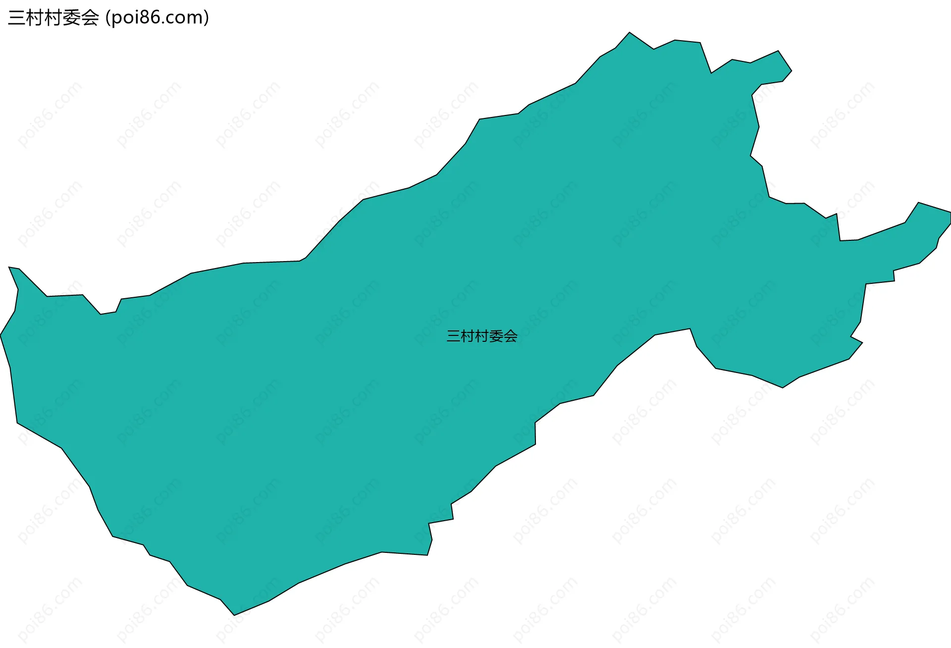 三村村委会边界地图