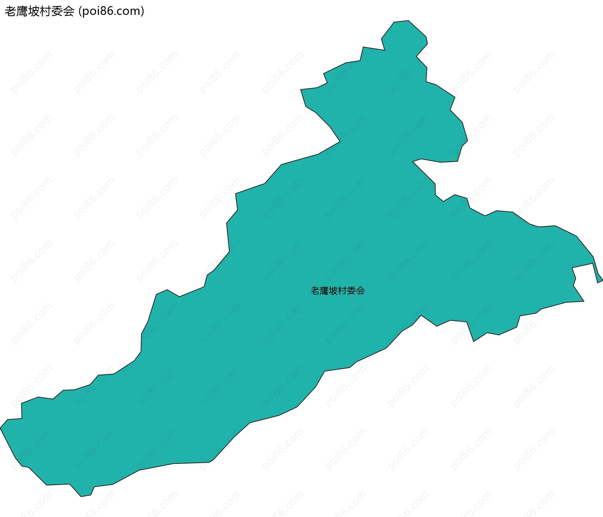 老鹰坡村委会边界地图