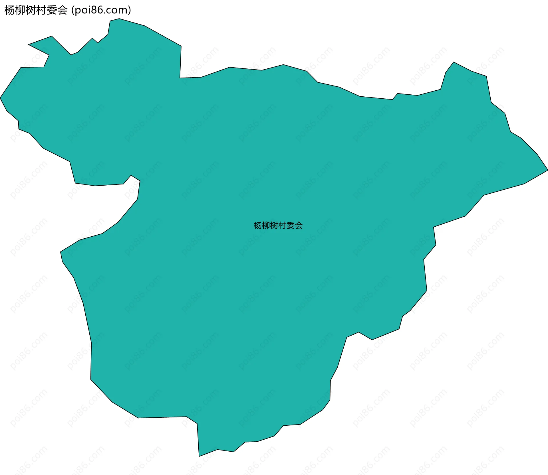 杨柳树村委会边界地图