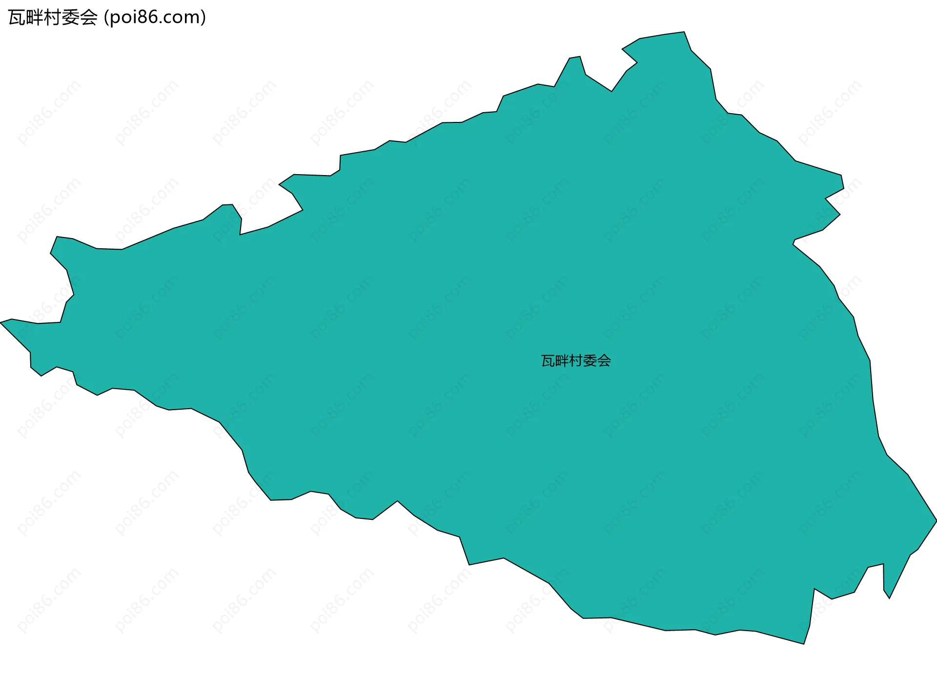 瓦畔村委会边界地图