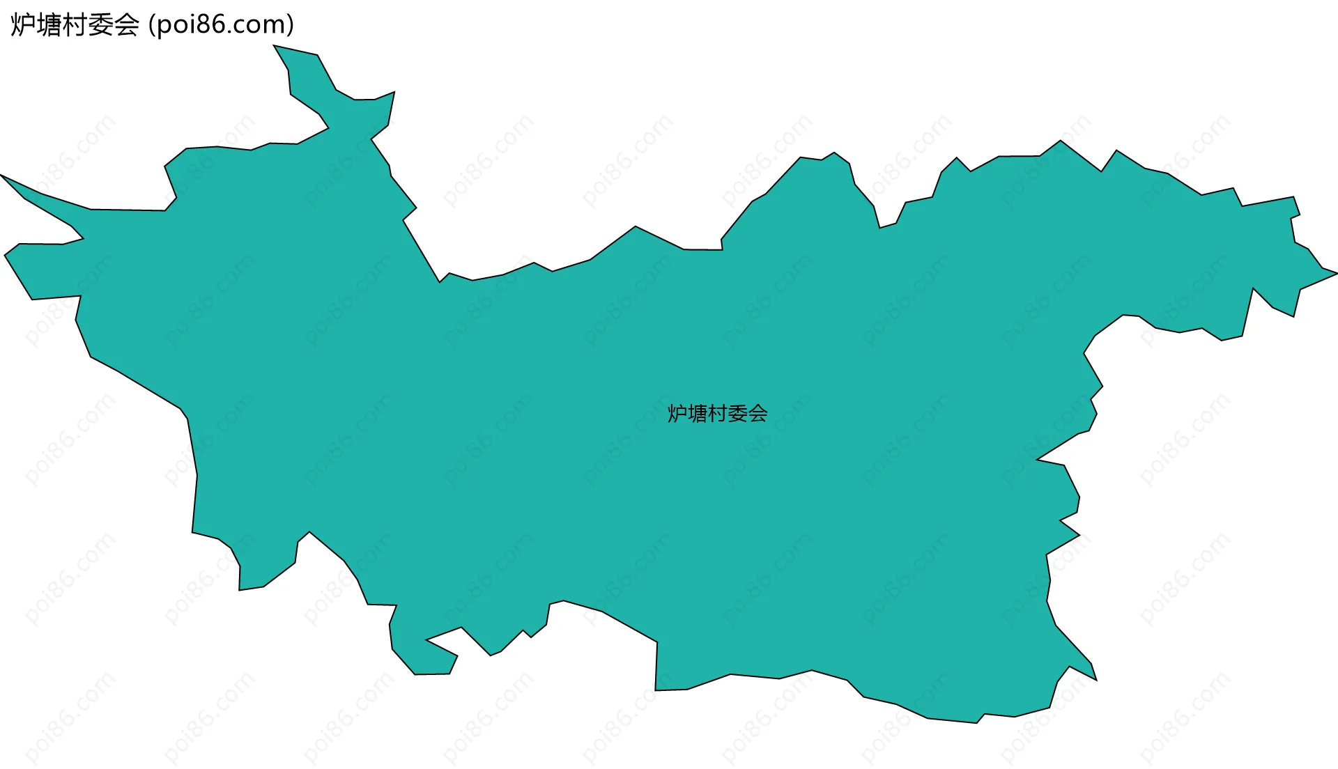 炉塘村委会边界地图