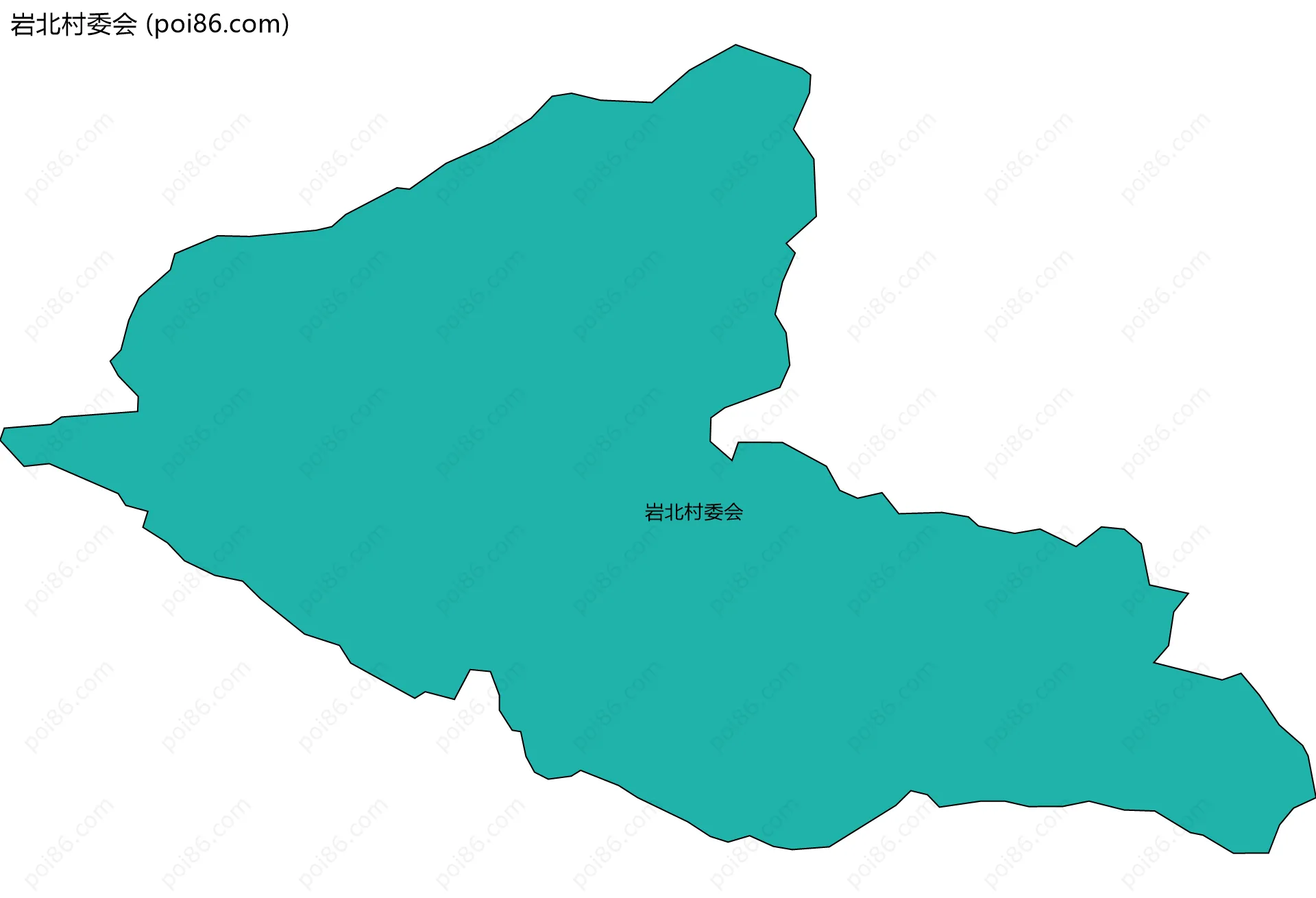 岩北村委会边界地图