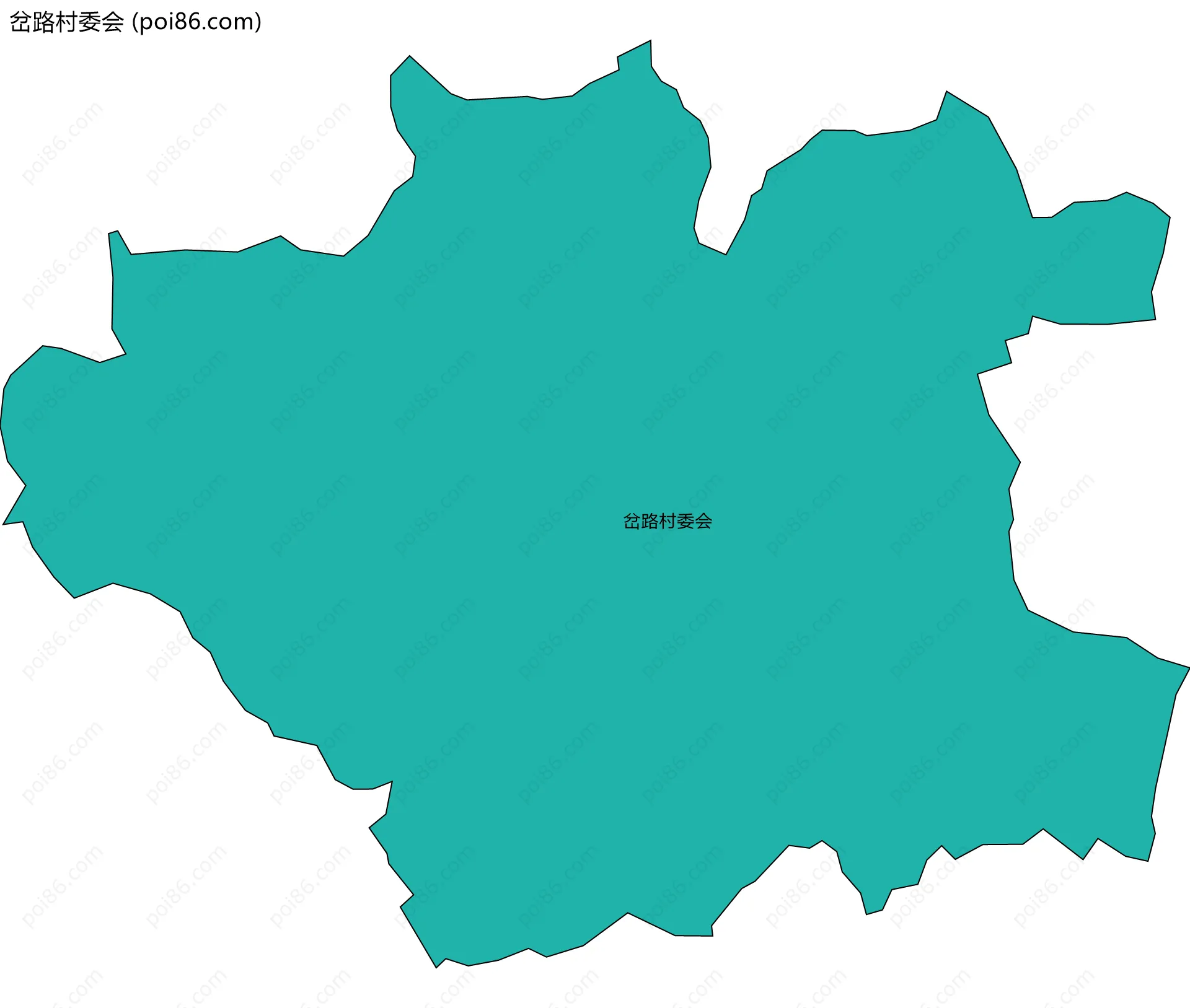 岔路村委会边界地图