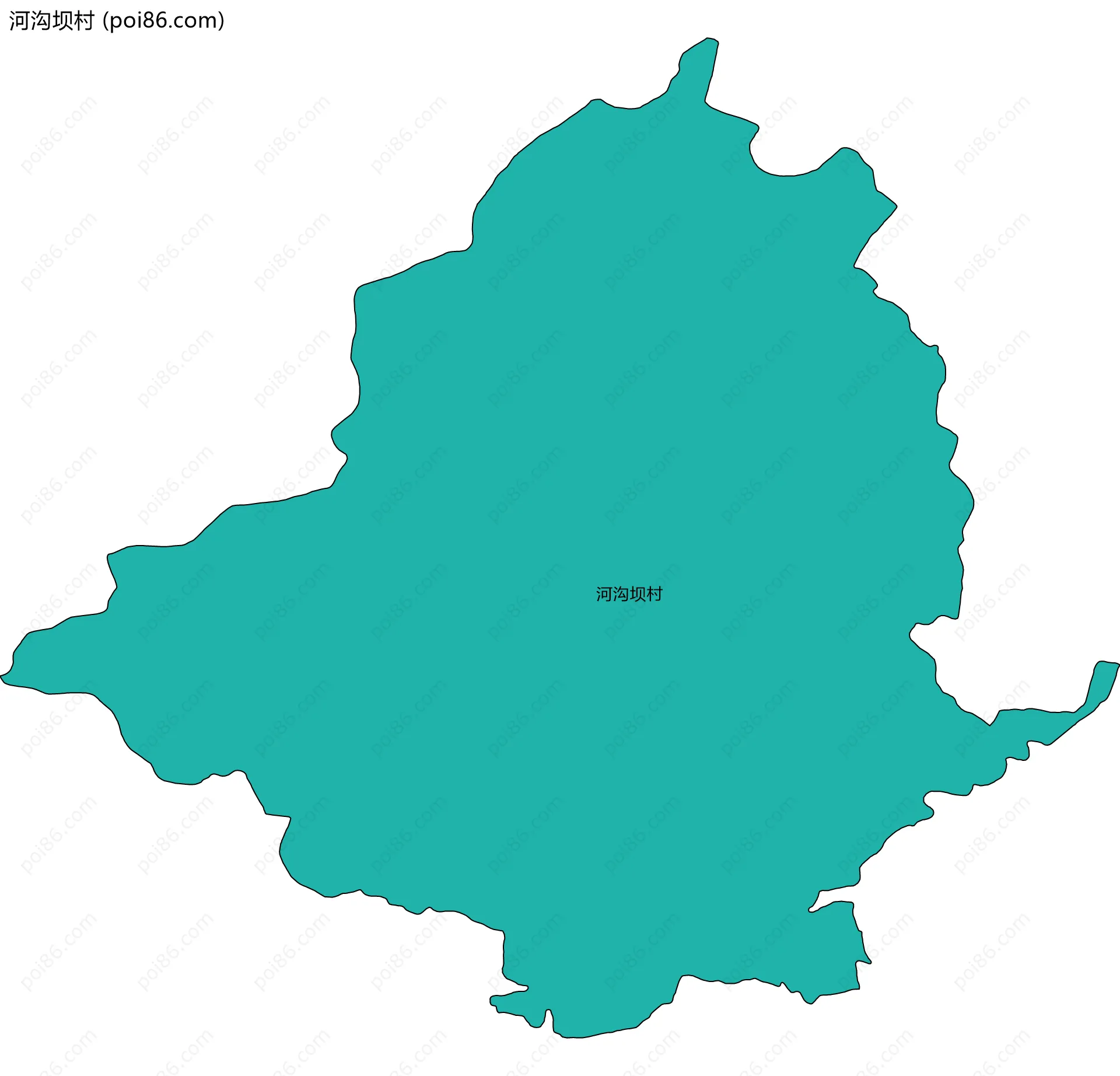 河沟坝村边界地图