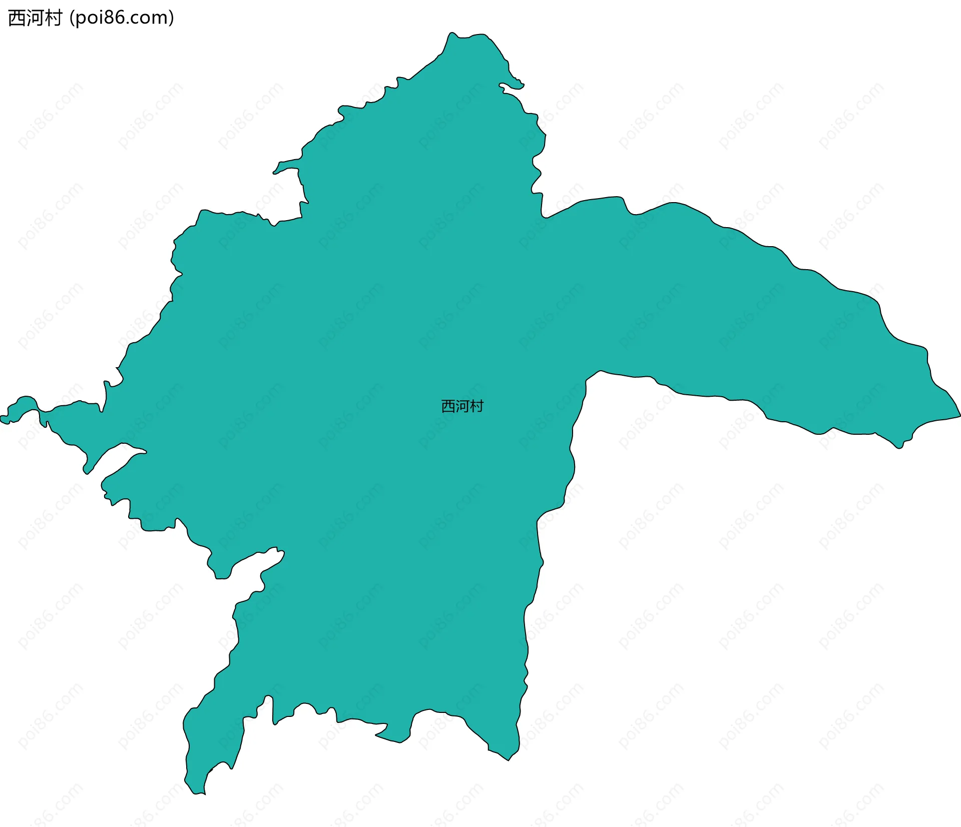 西河村边界地图