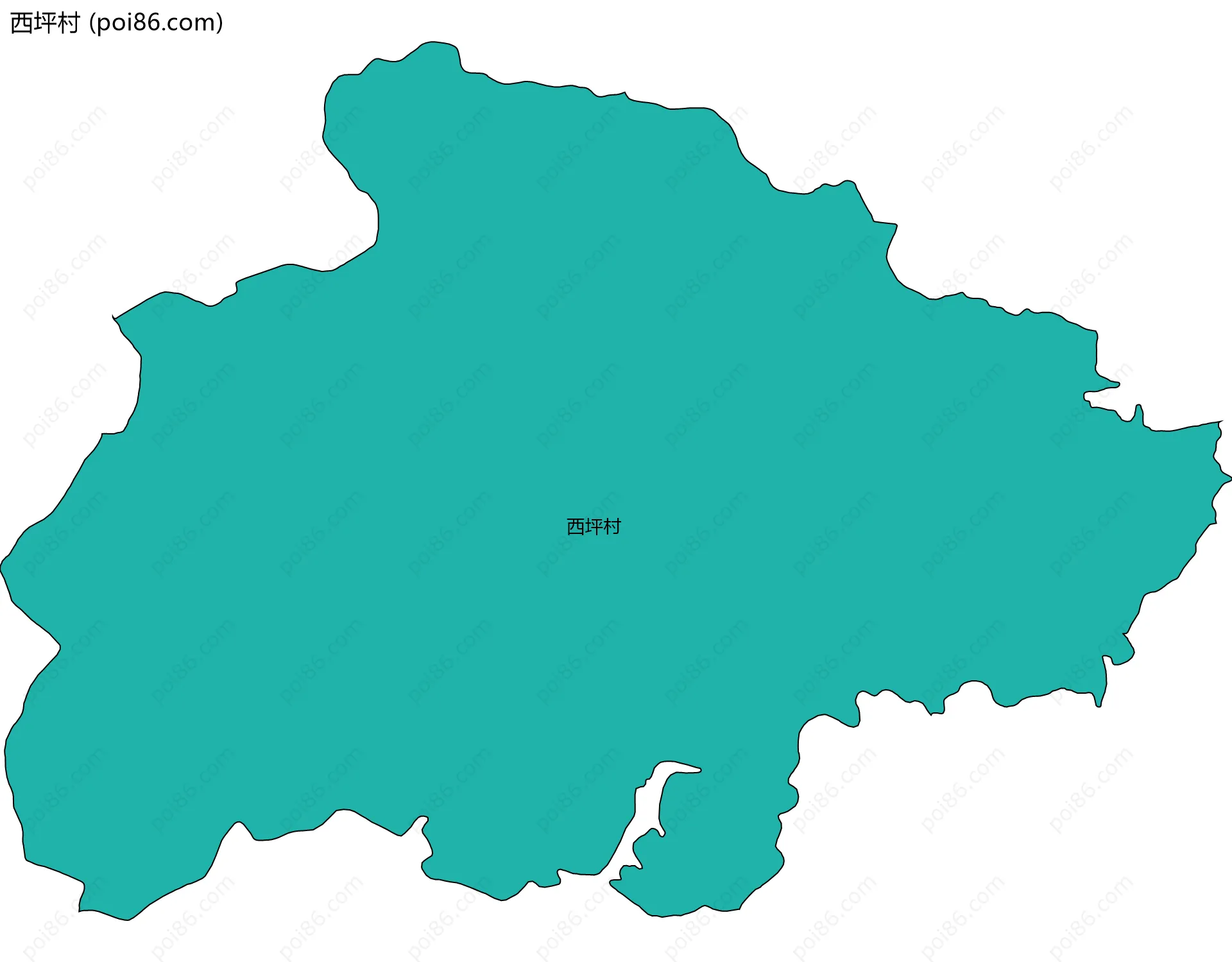 西坪村边界地图