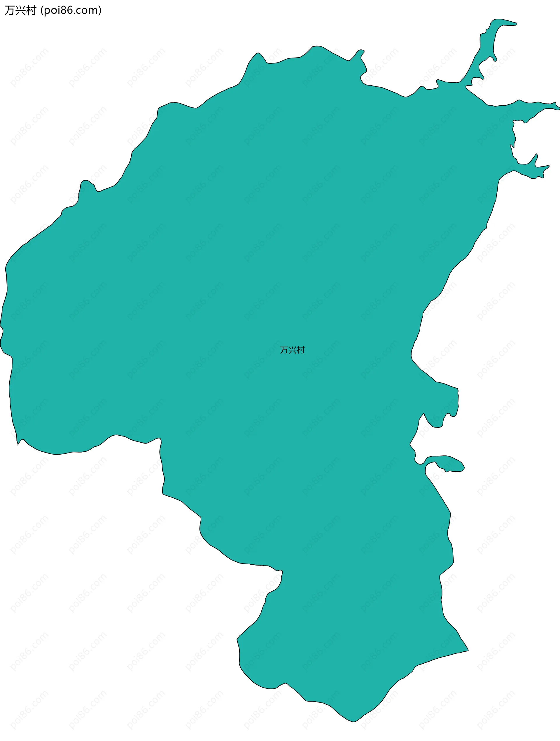 万兴村边界地图