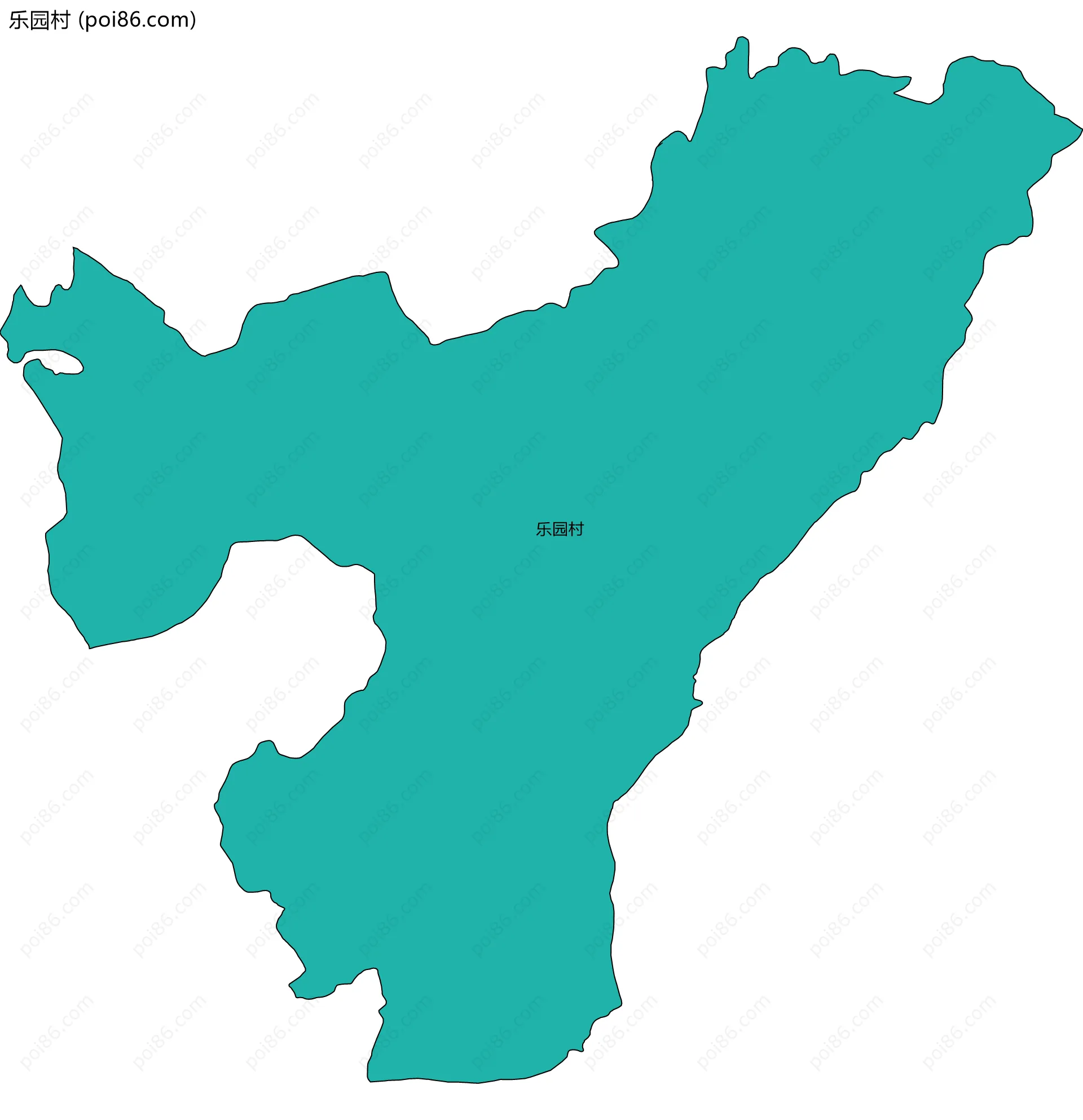 乐园村边界地图