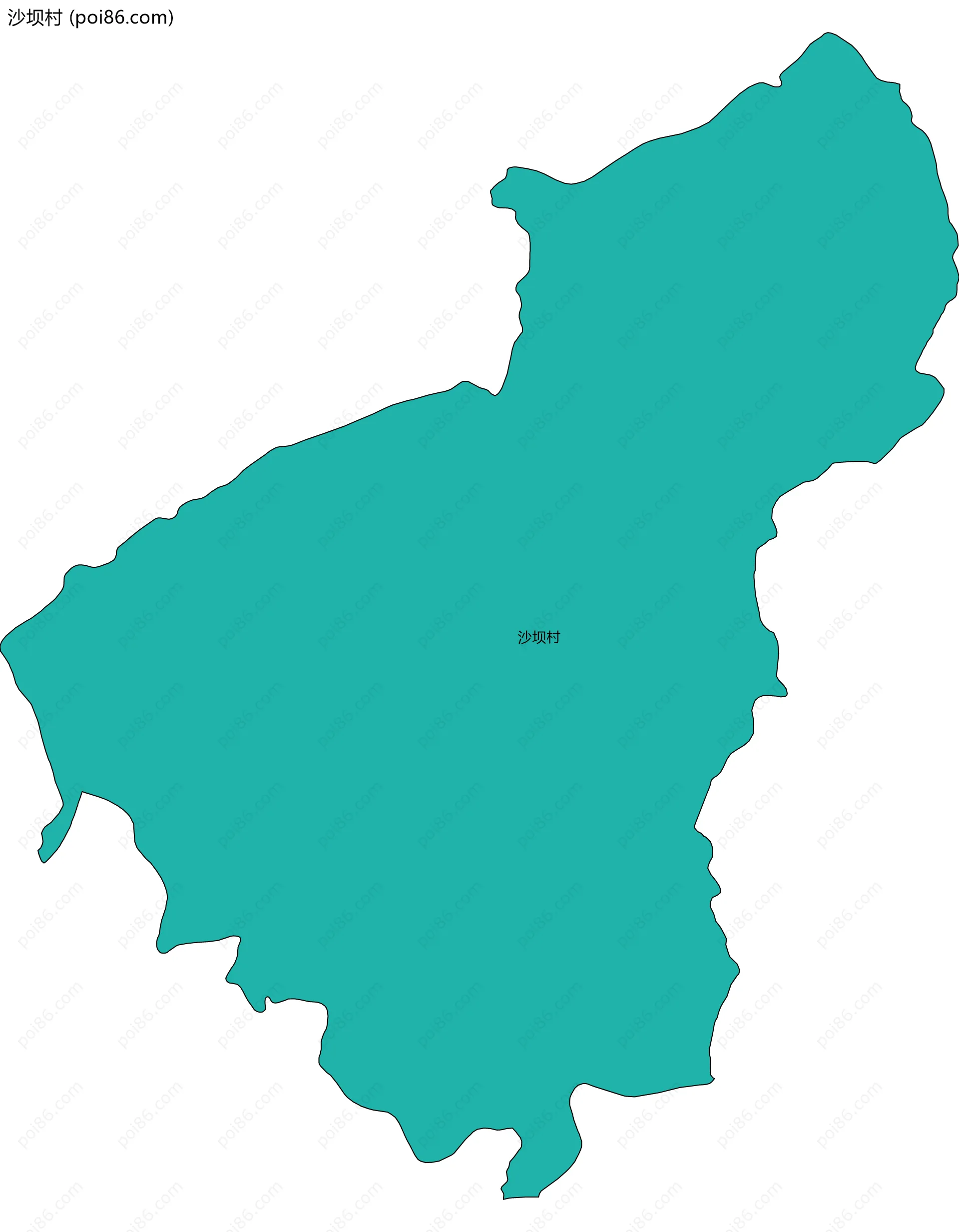 沙坝村边界地图