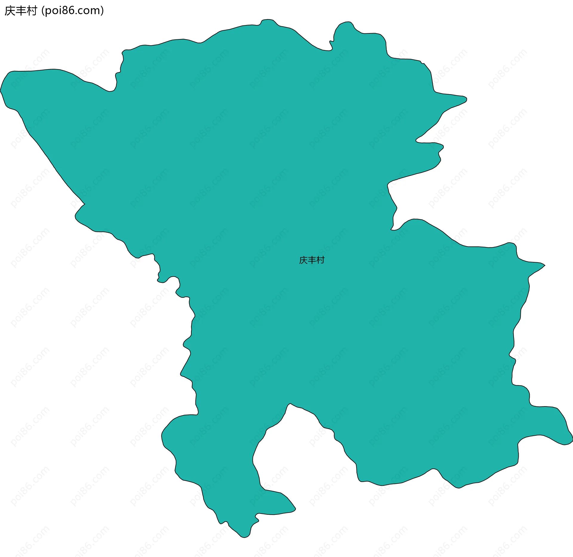 庆丰村边界地图
