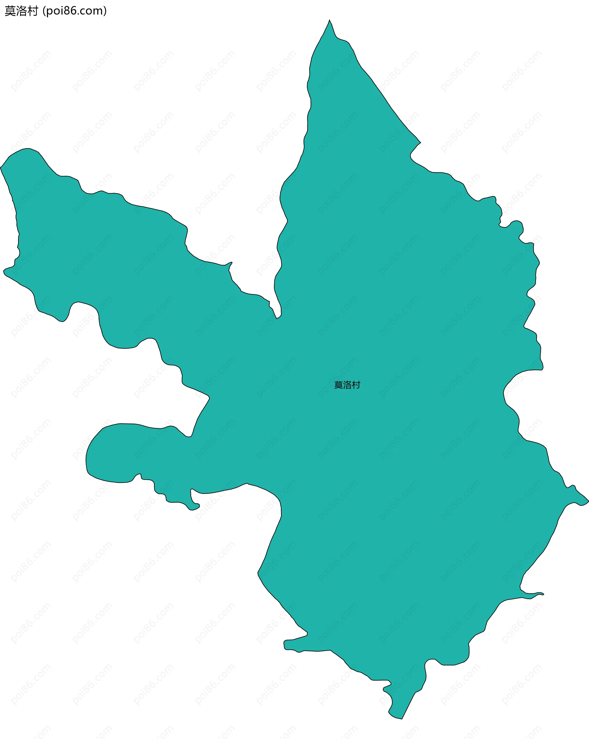 莫洛村边界地图