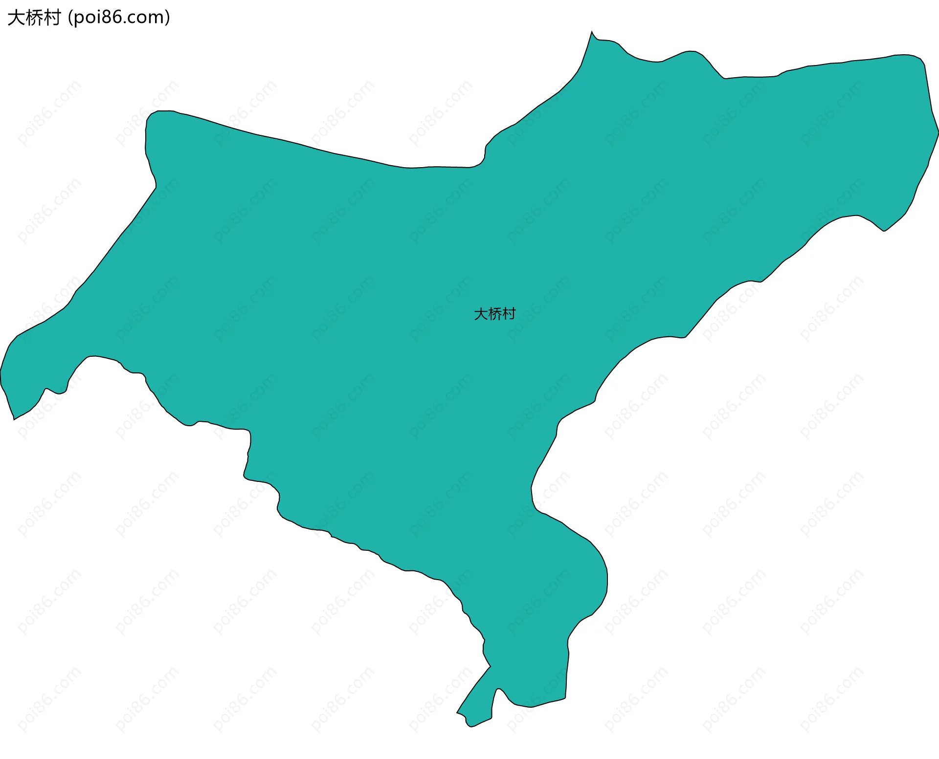 大桥村边界地图