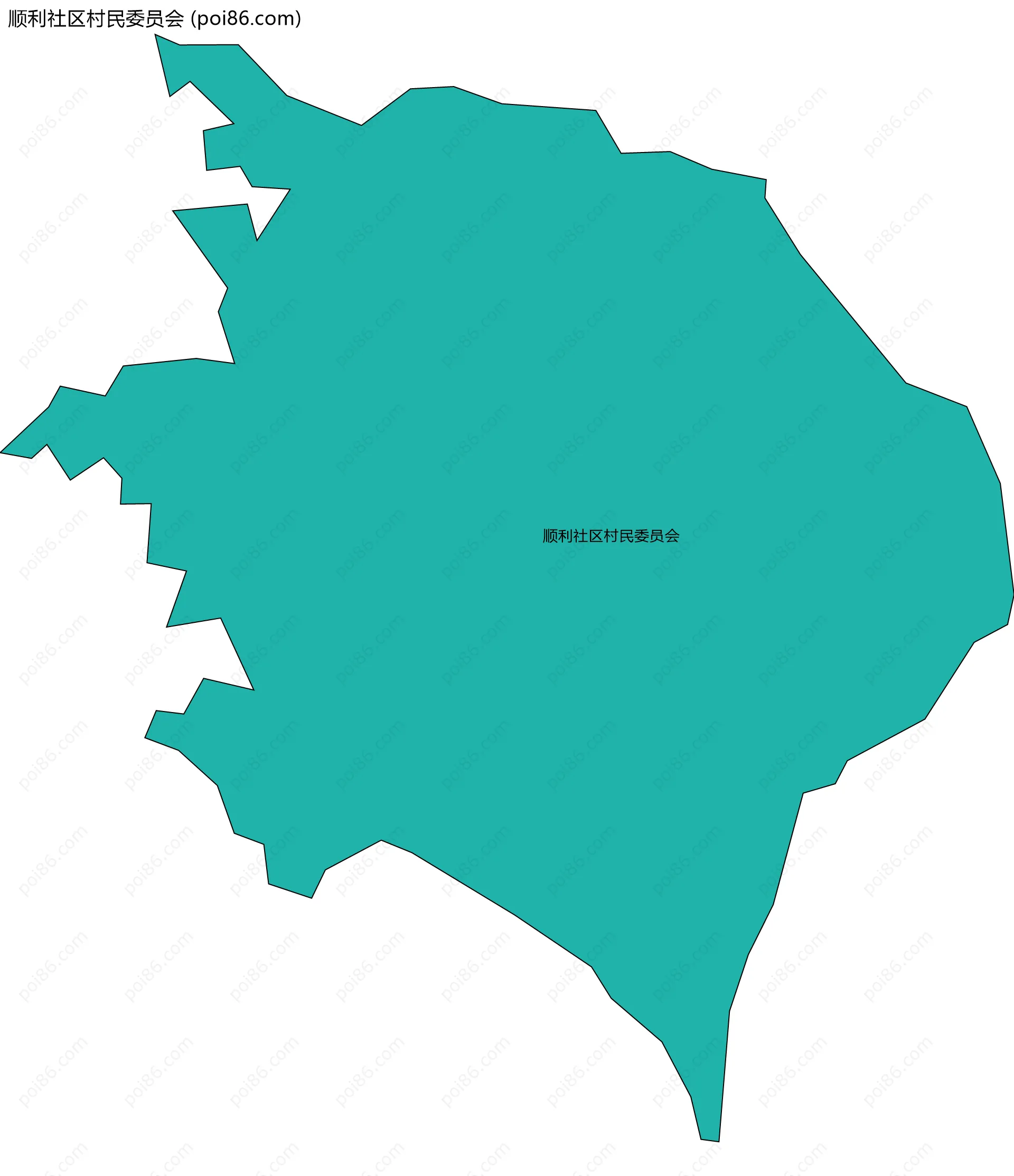 顺利社区村民委员会边界地图