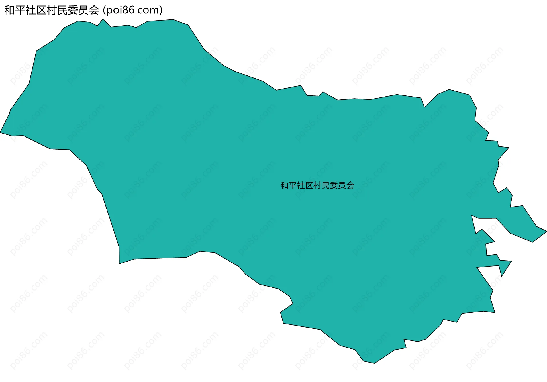 和平社区村民委员会边界地图