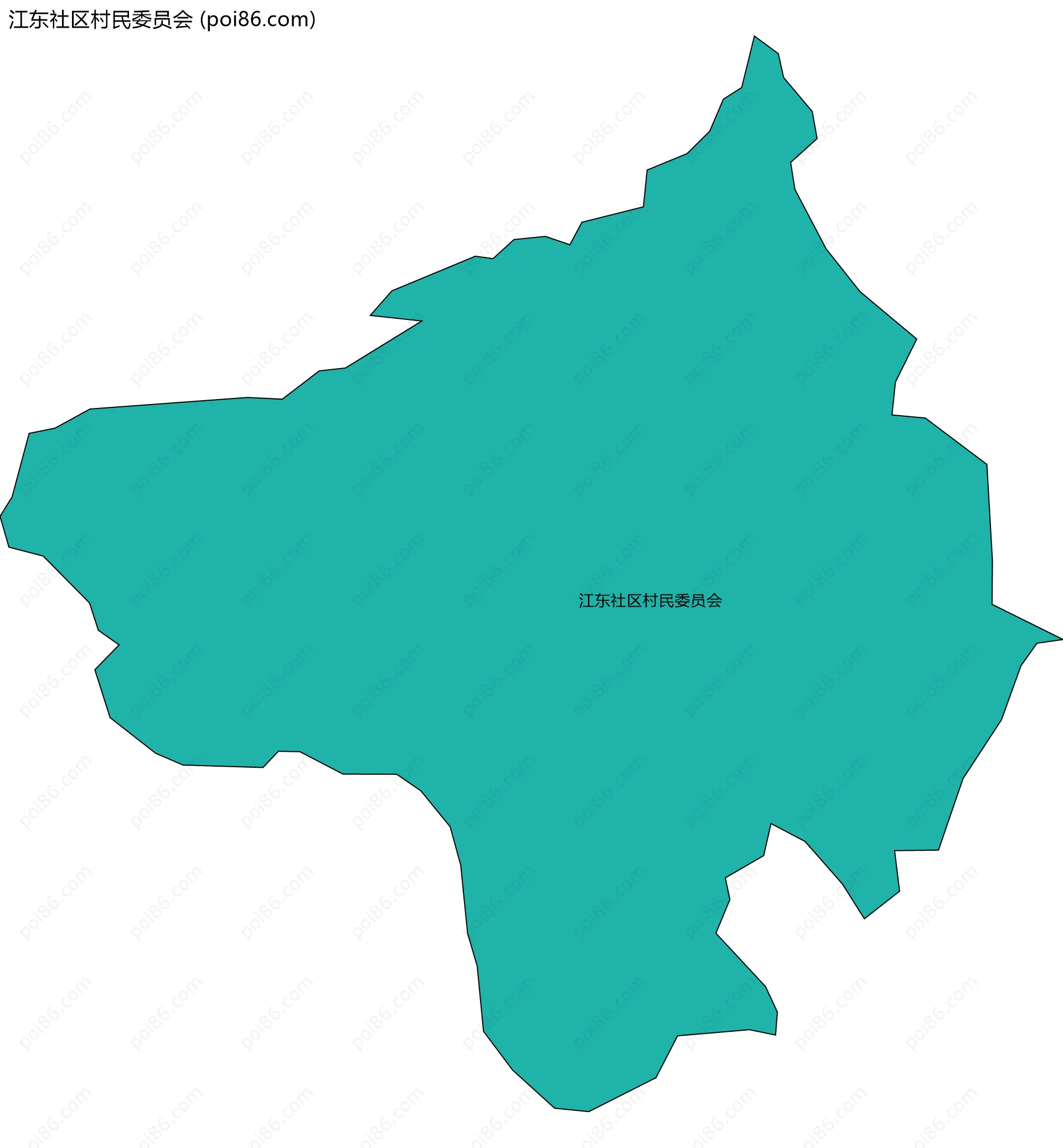 江东社区村民委员会边界地图