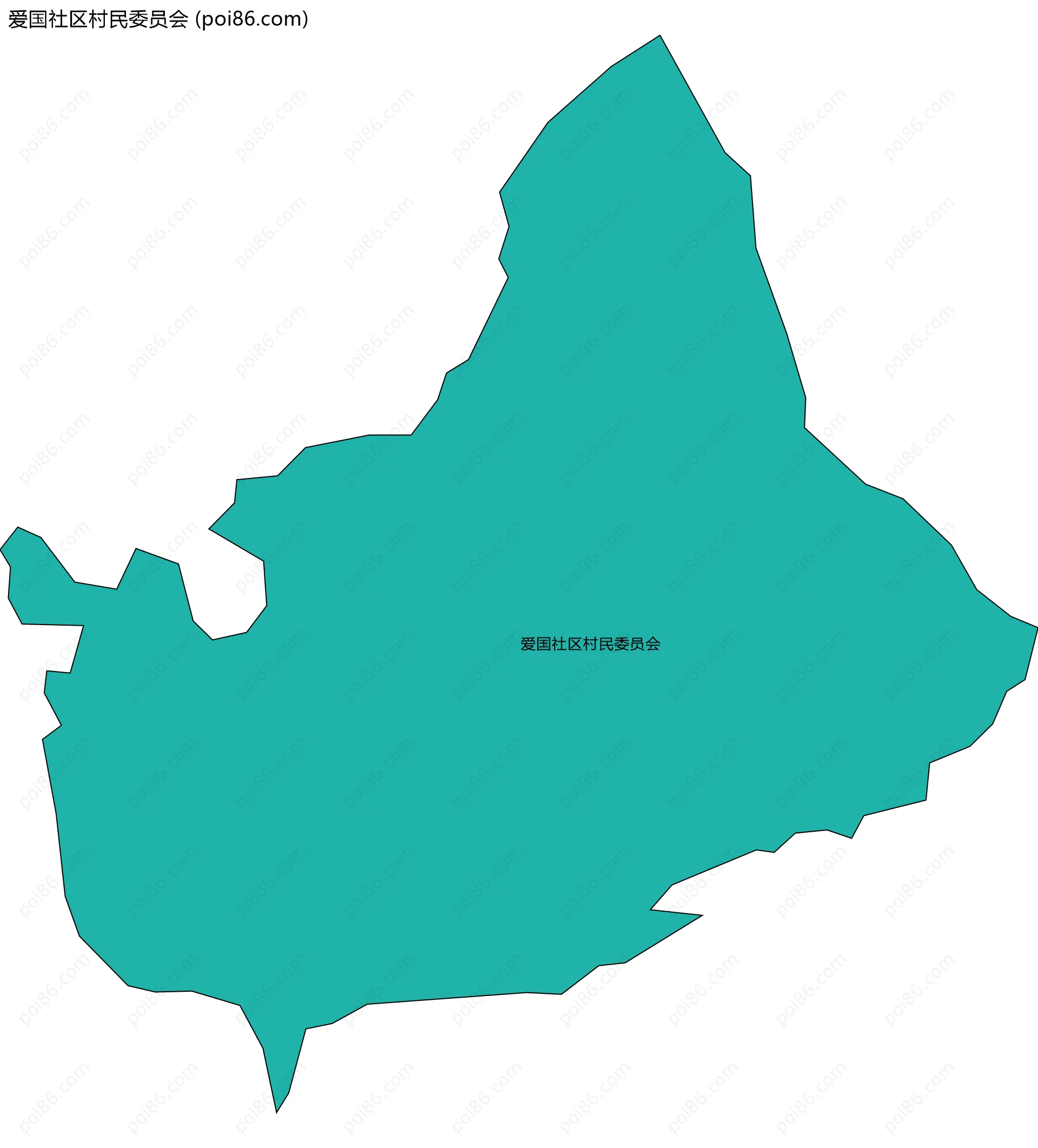 爱国社区村民委员会边界地图