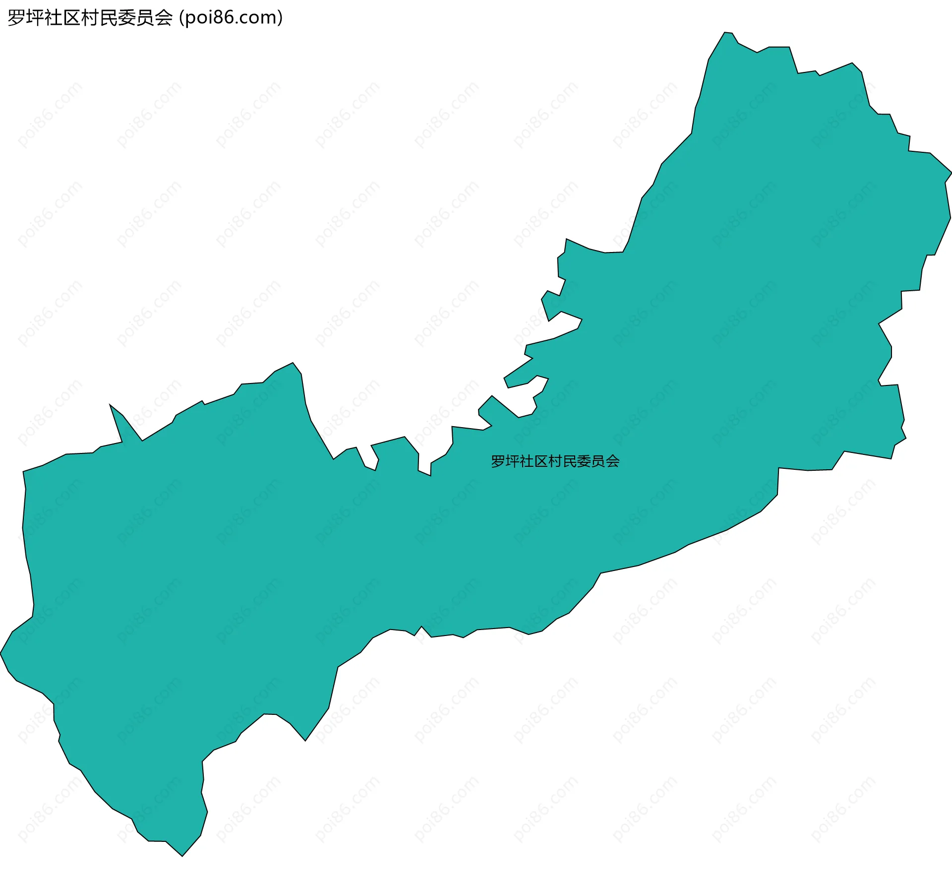 罗坪社区村民委员会边界地图
