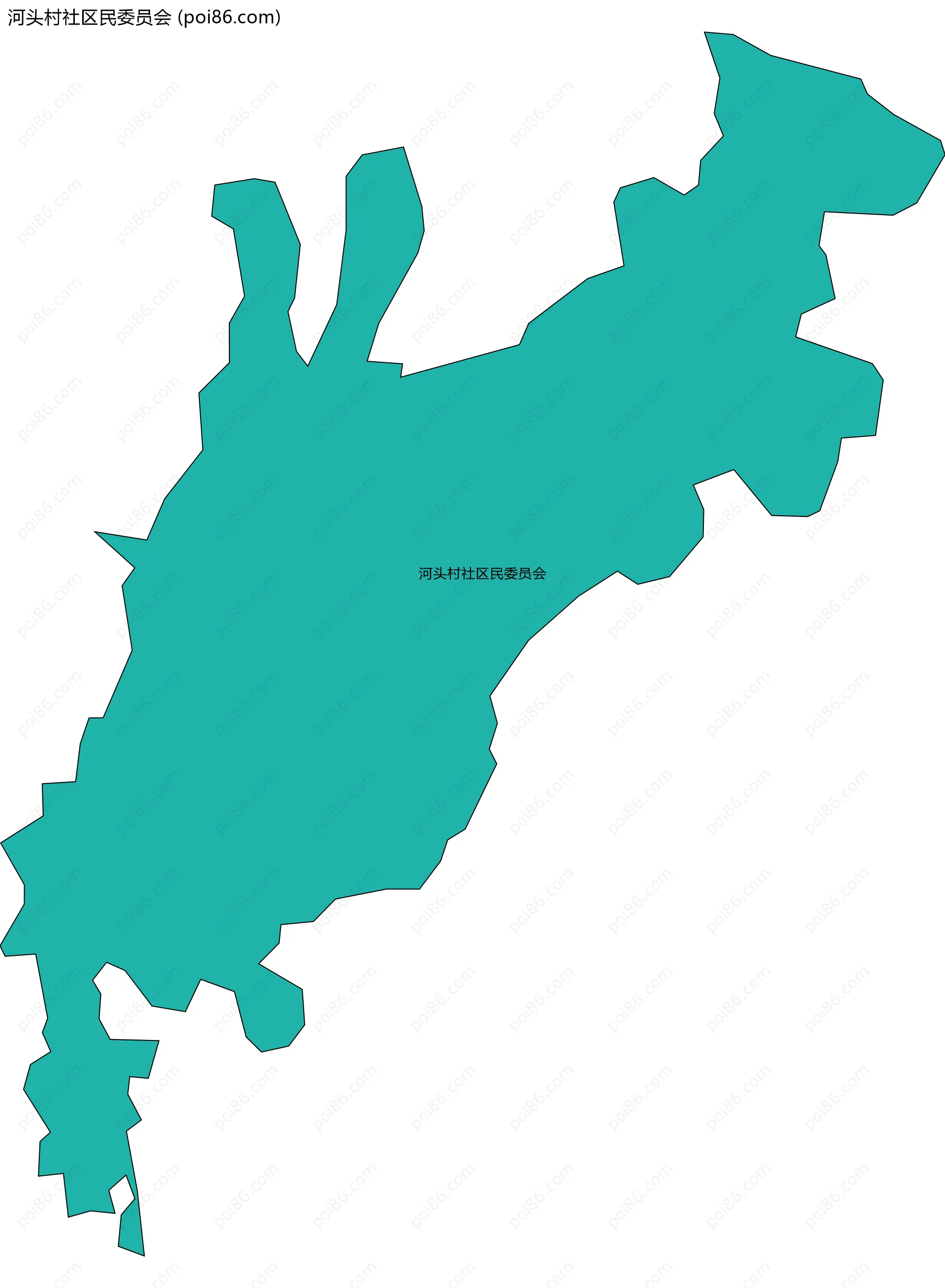 河头村社区民委员会边界地图