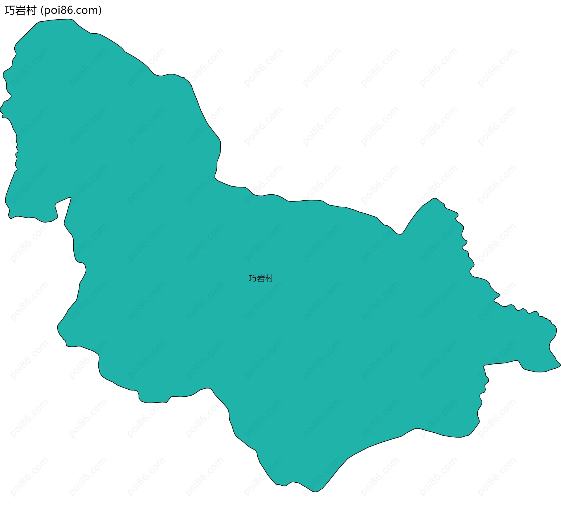 巧岩村边界地图