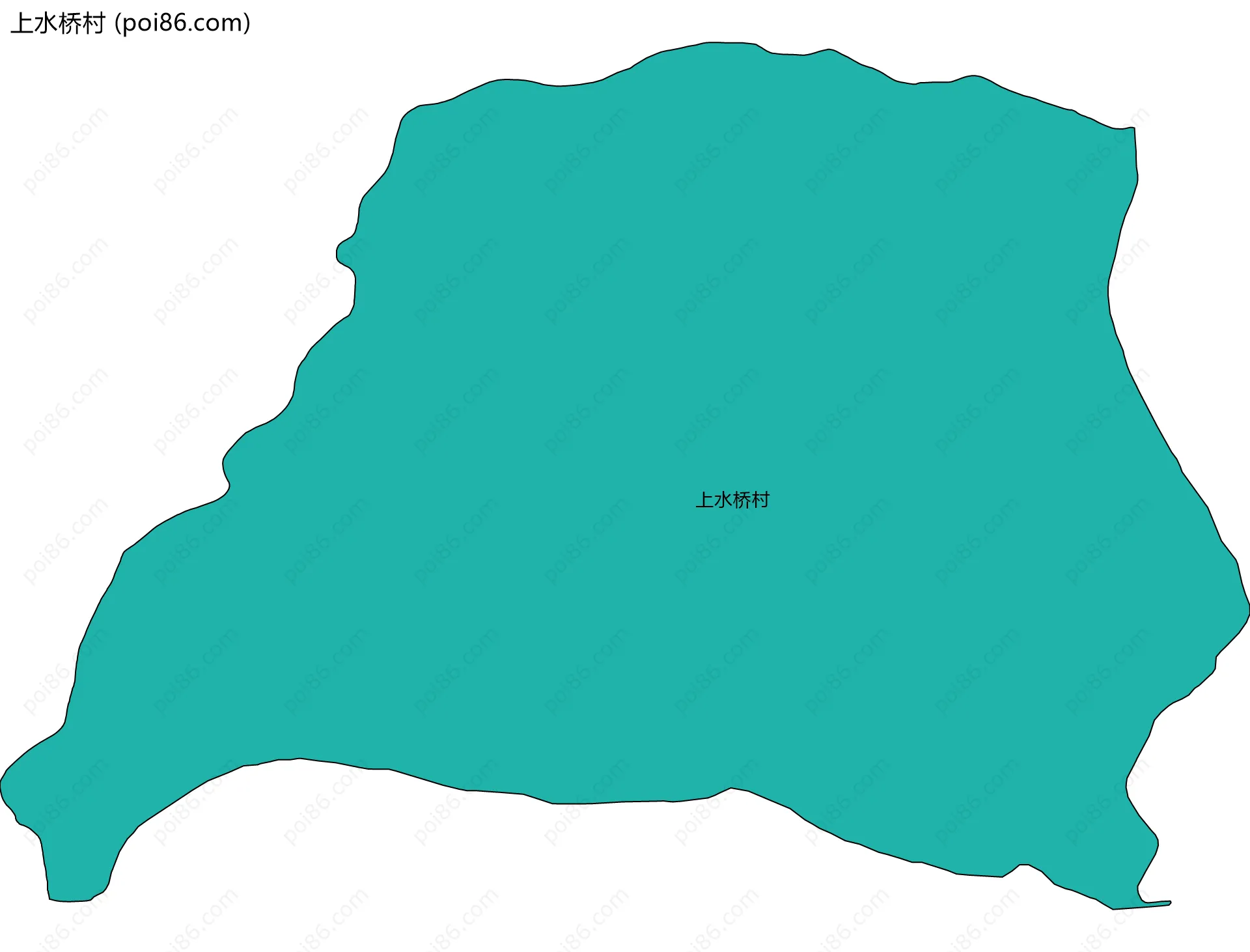 上水桥村边界地图